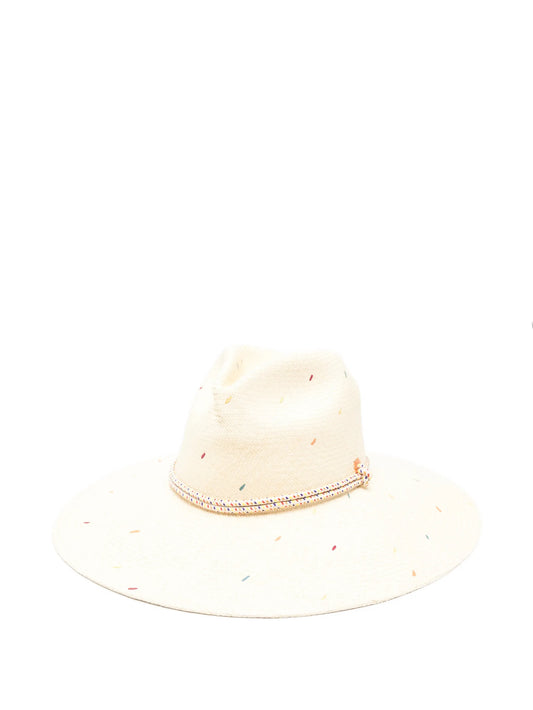 embroidered panama hat