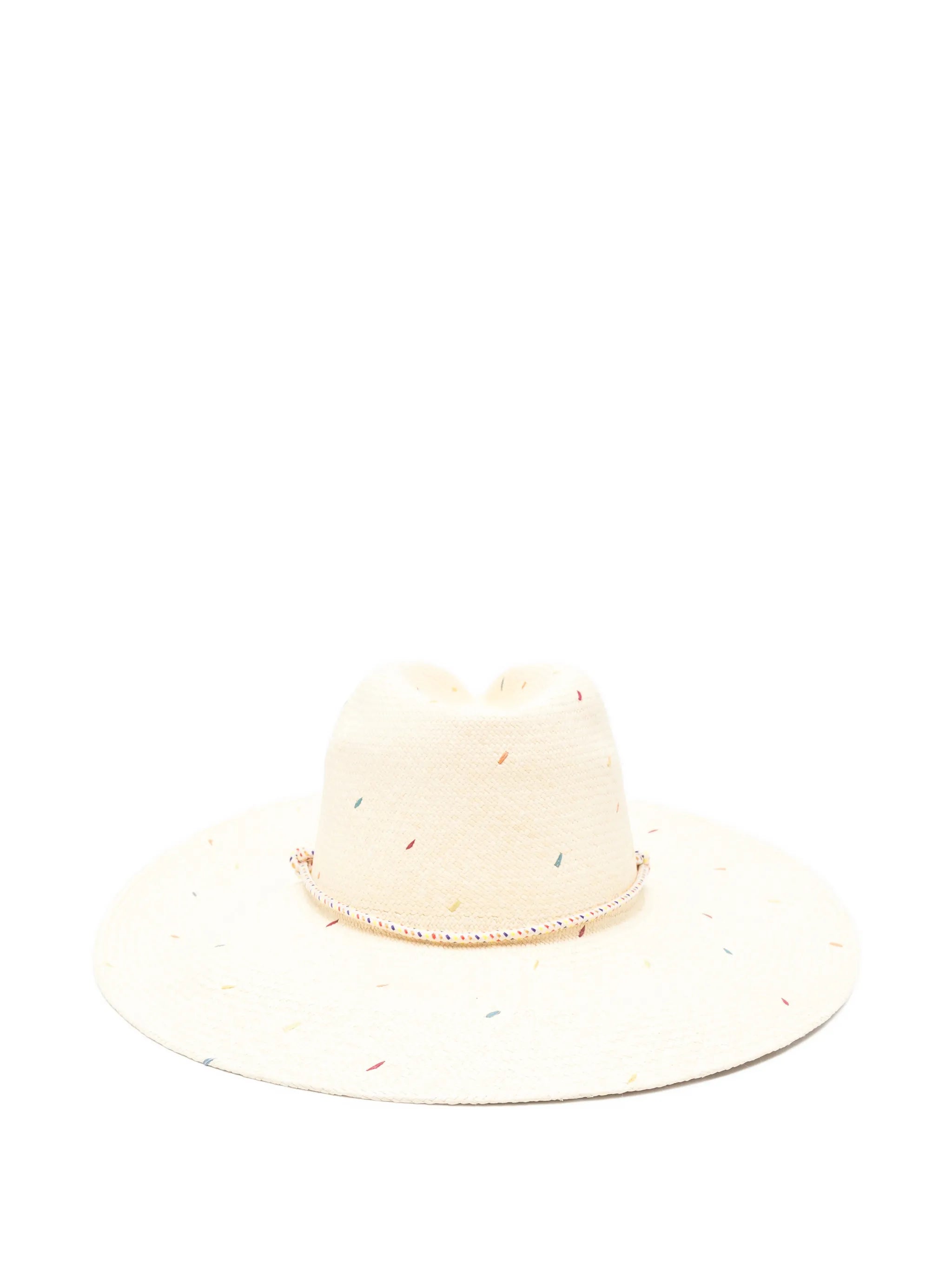 embroidered panama hat