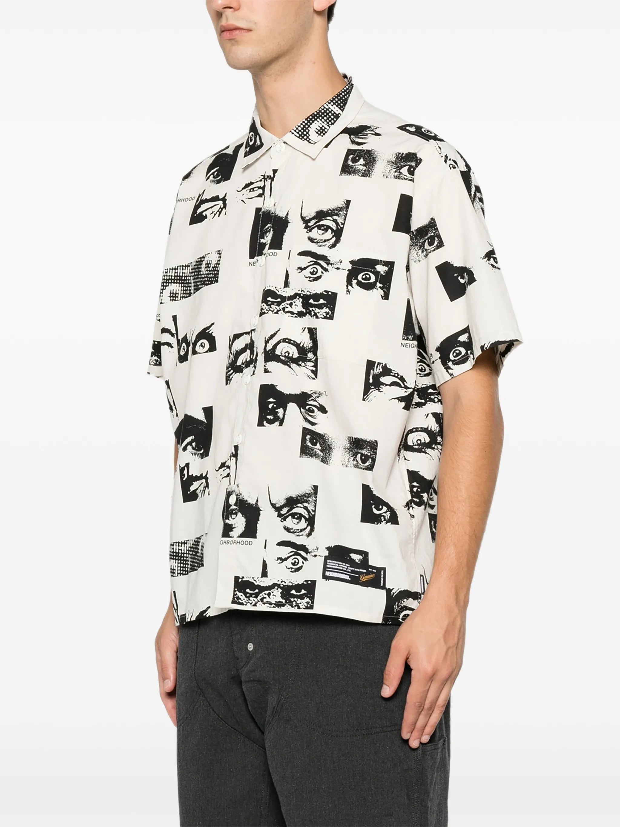 eye-print short-sleeve shirt