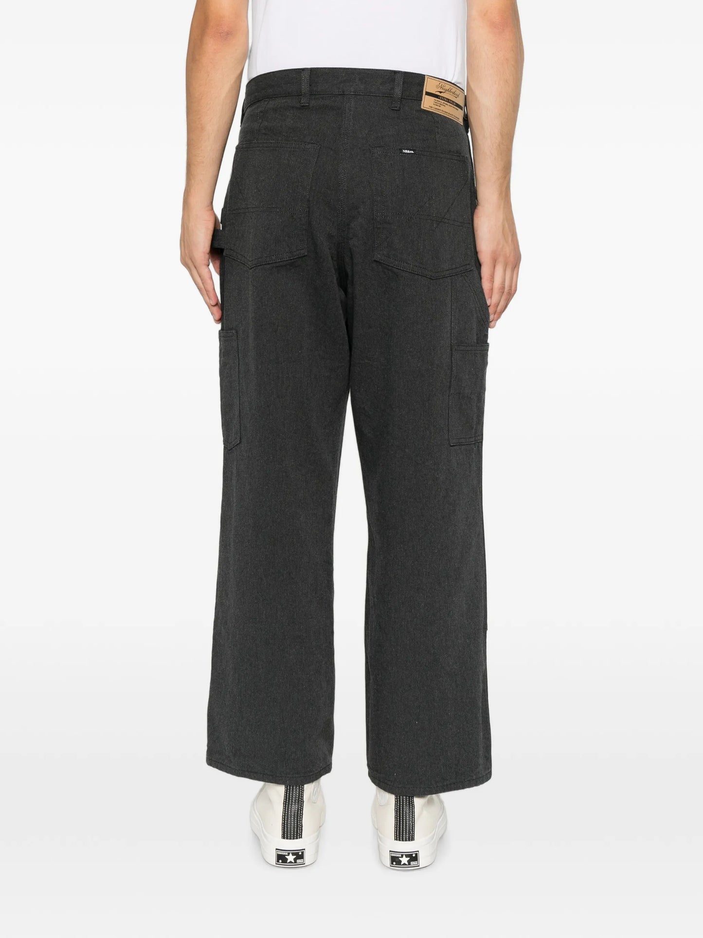 double-knee straight-leg jeans
