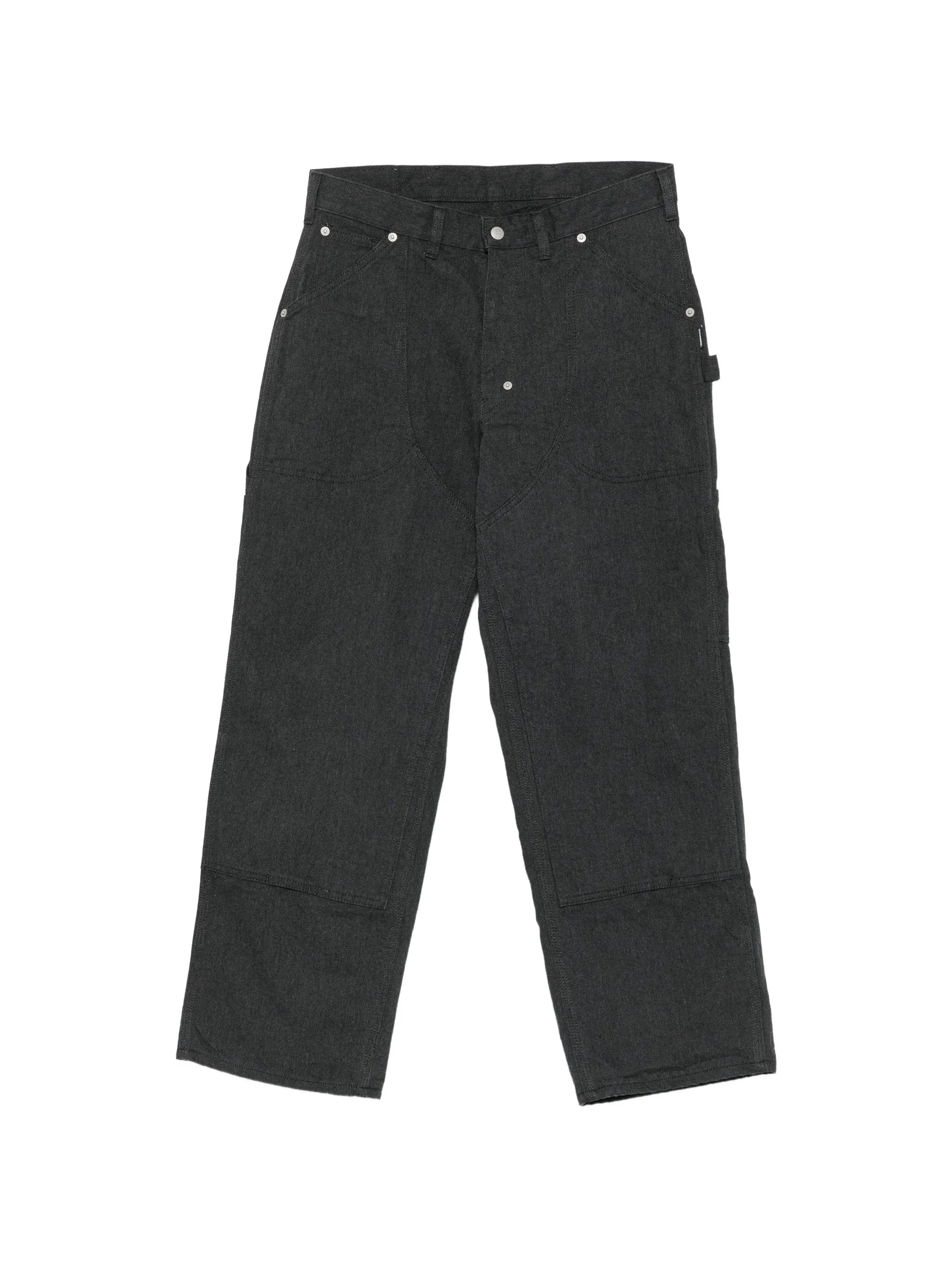 double-knee straight-leg jeans