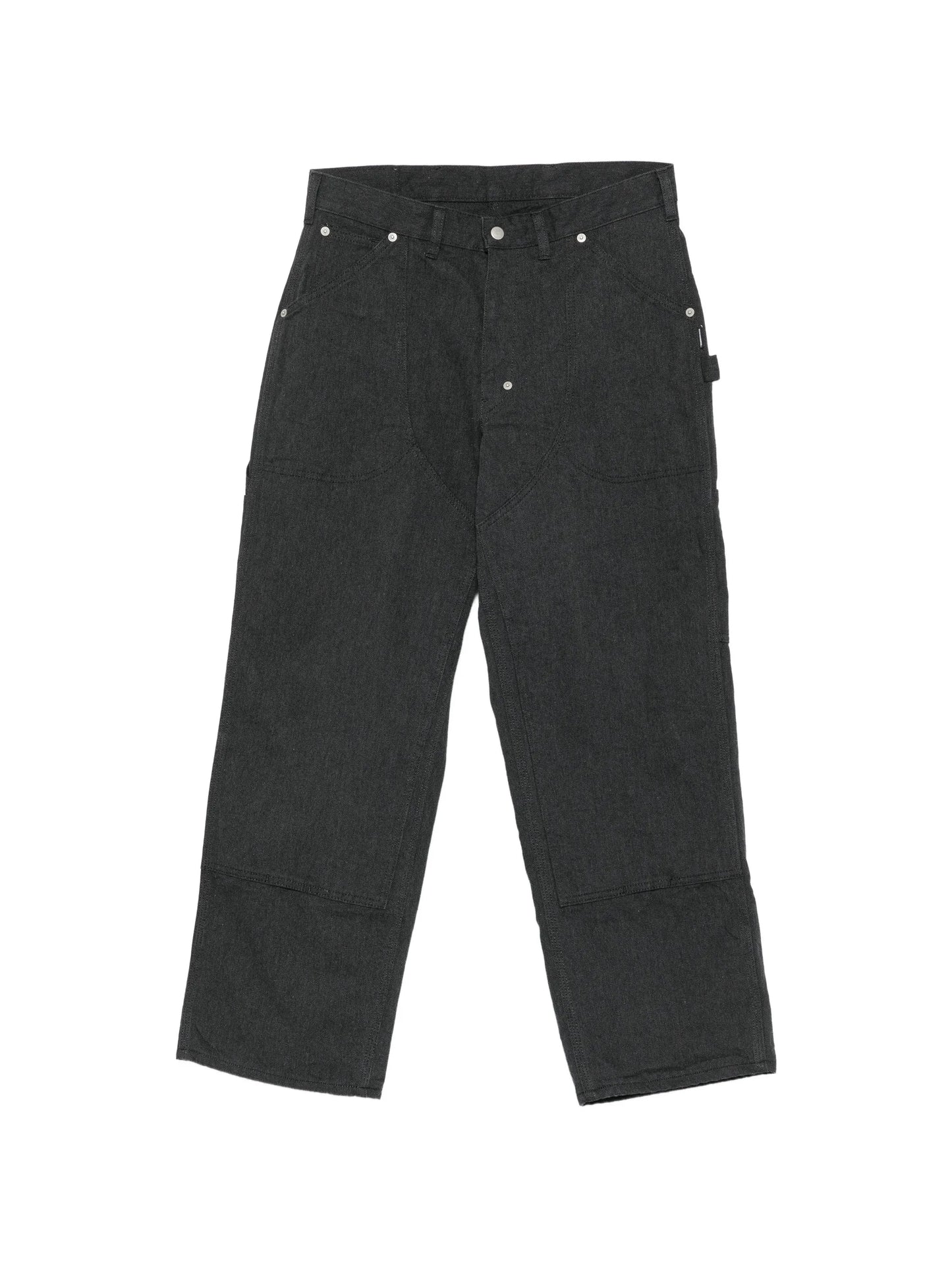 double-knee straight-leg jeans