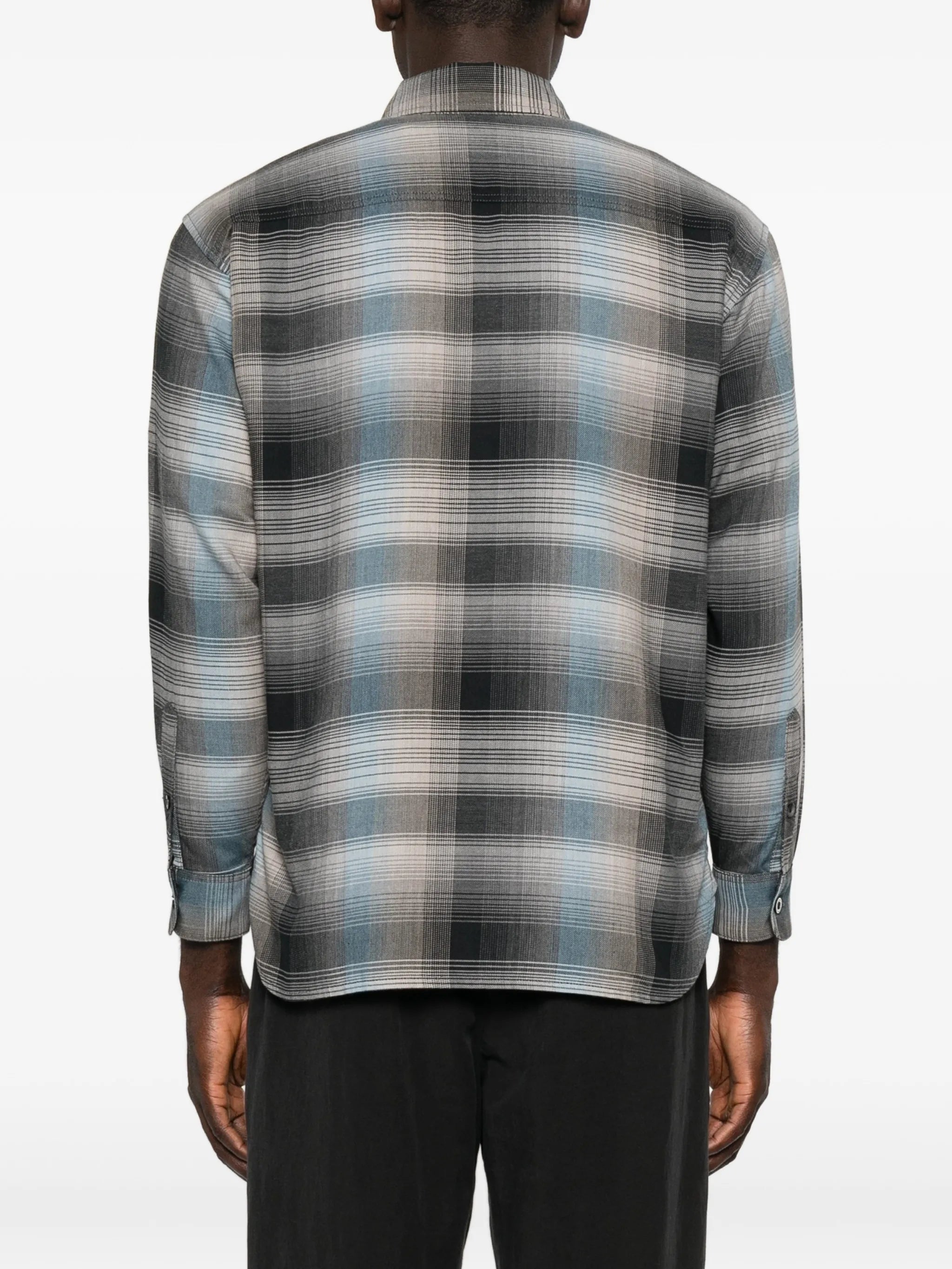 check-pattern long-sleeve shirt