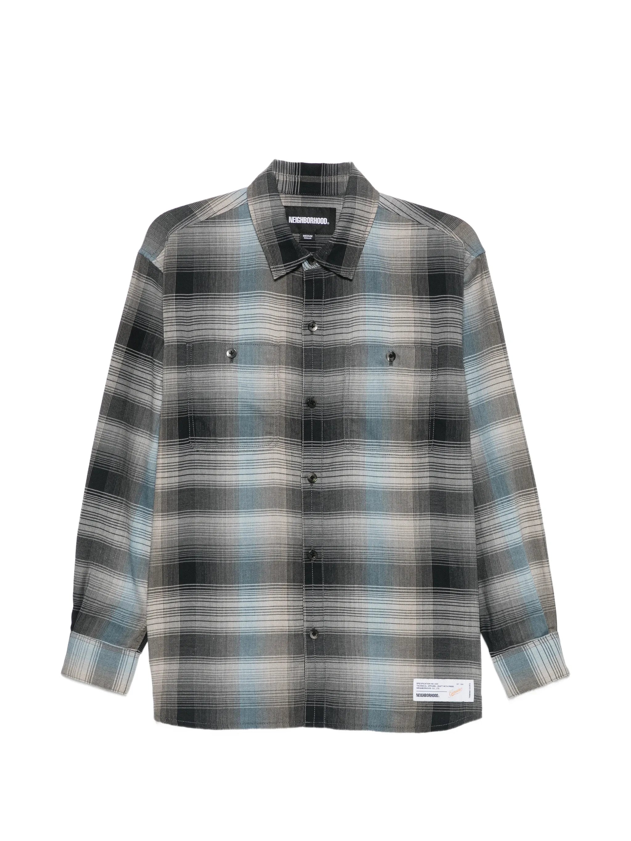 check-pattern long-sleeve shirt