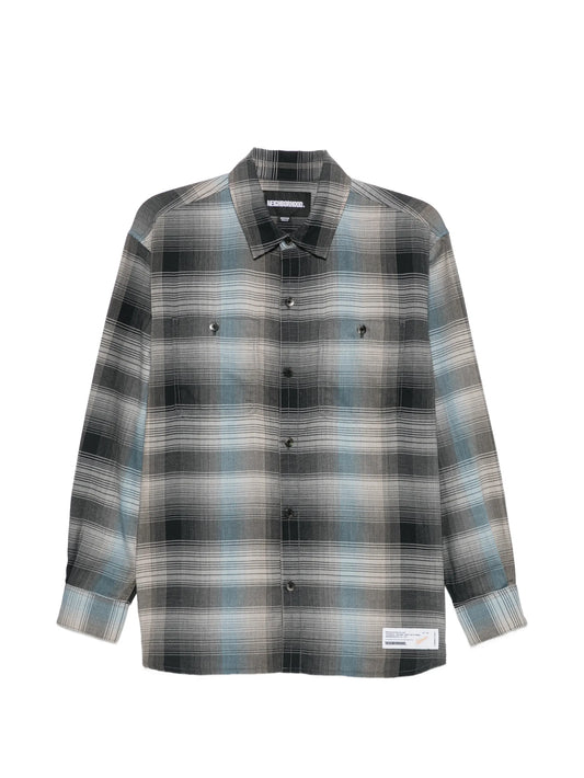 check-pattern long-sleeve shirt