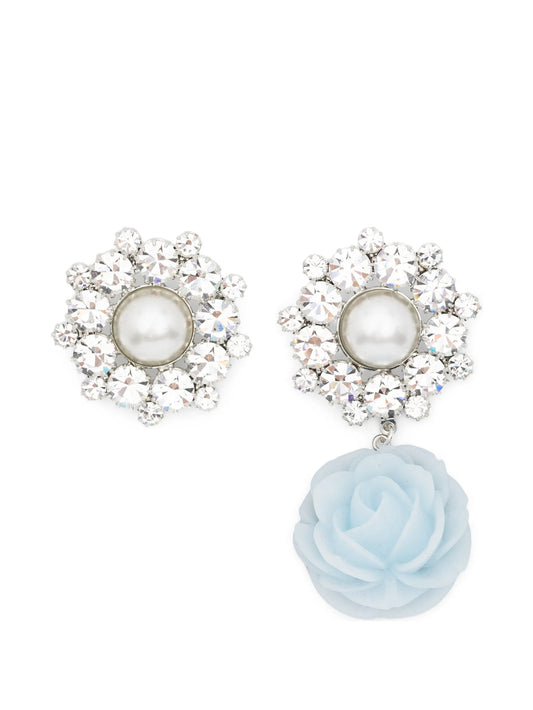 floral-shaped earrings