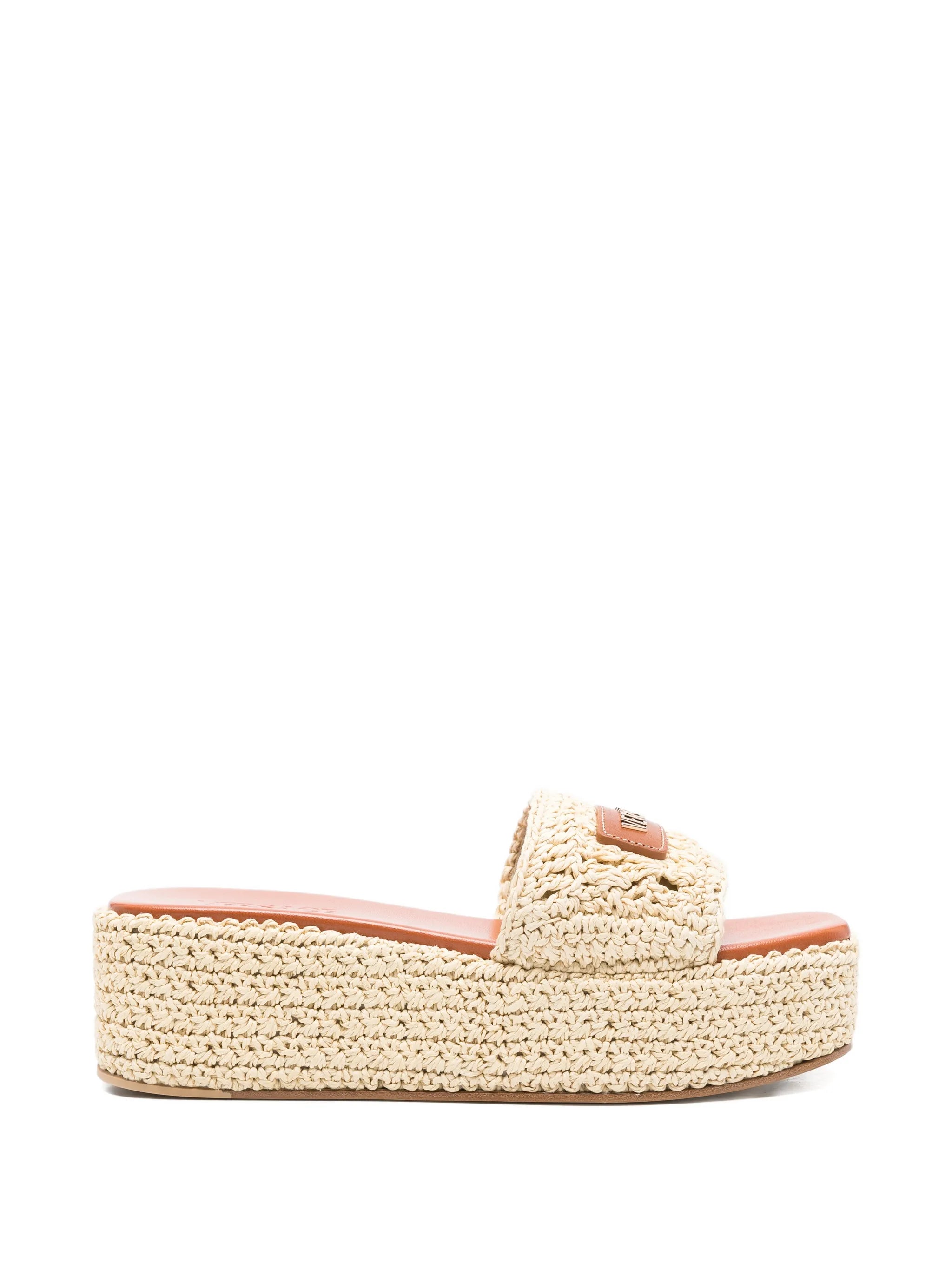 logo-detail sandals