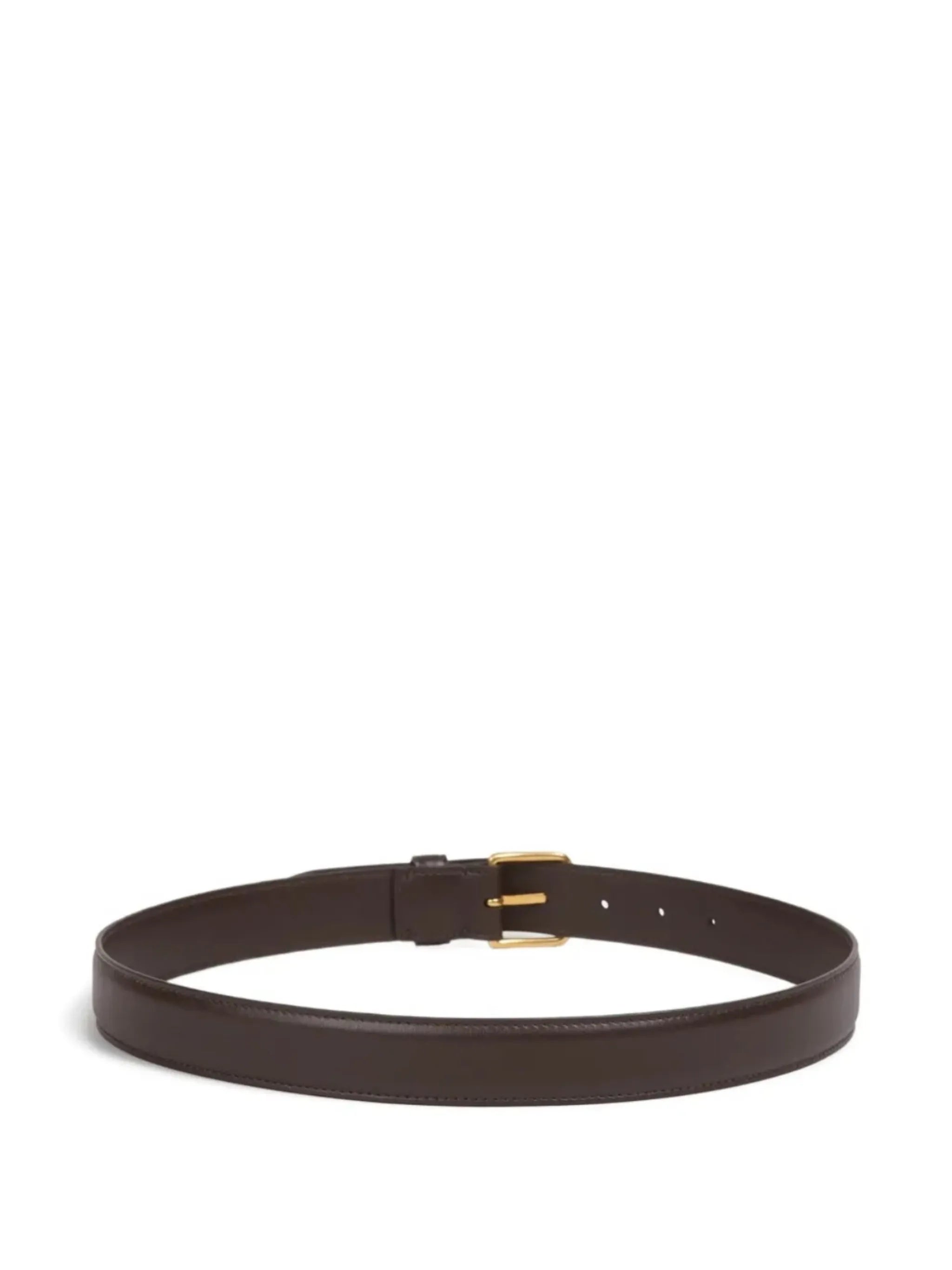 square buckle leather belt