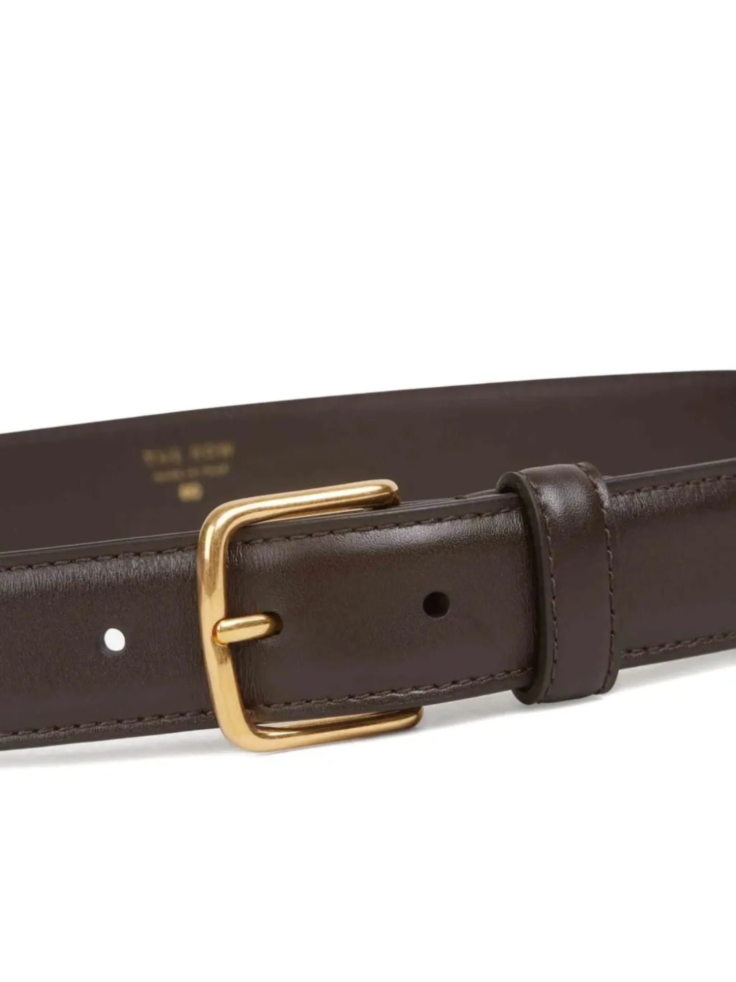 square buckle leather belt