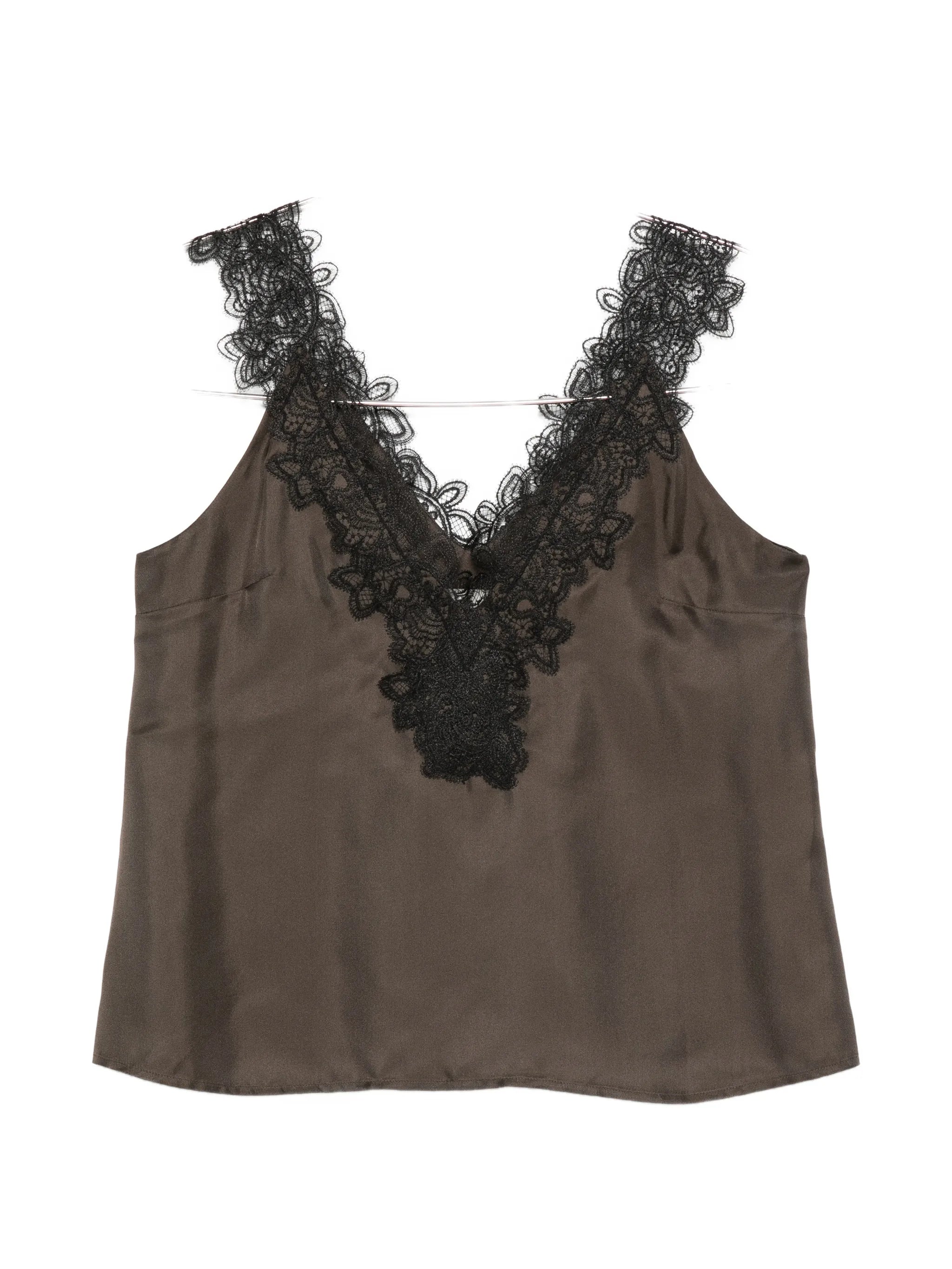 V-neck silk top