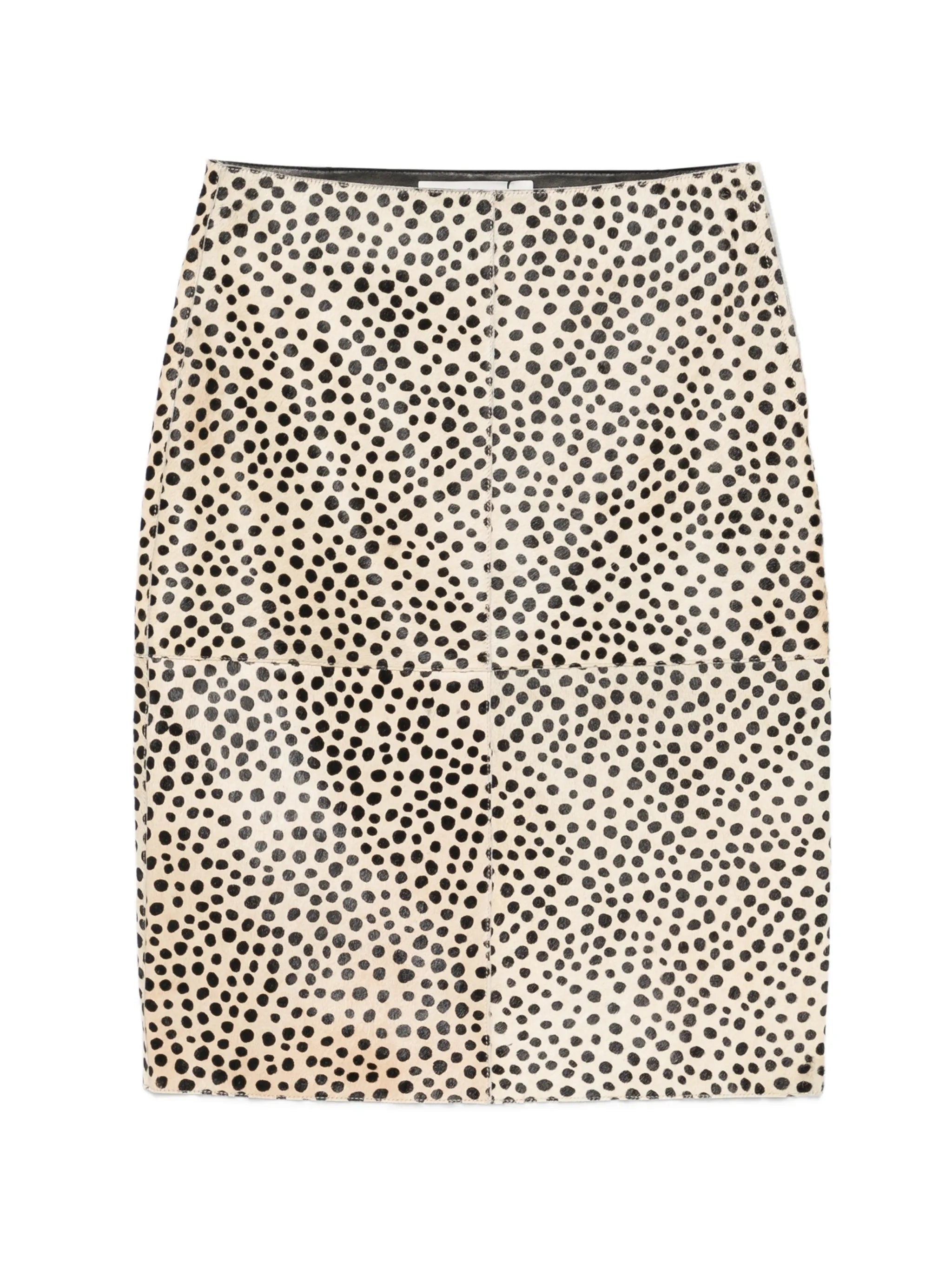 cheetah pony hair midi skirt