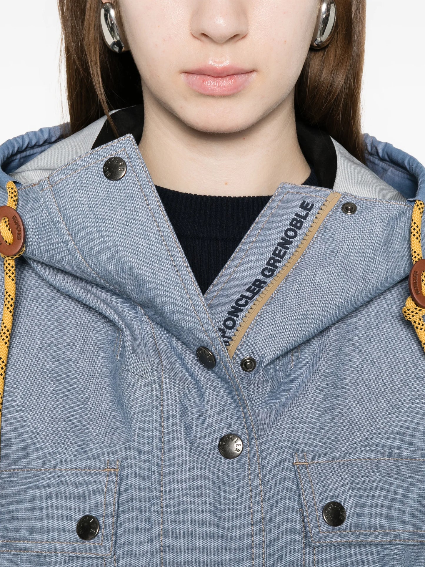 Bezier hooded pocket jacket