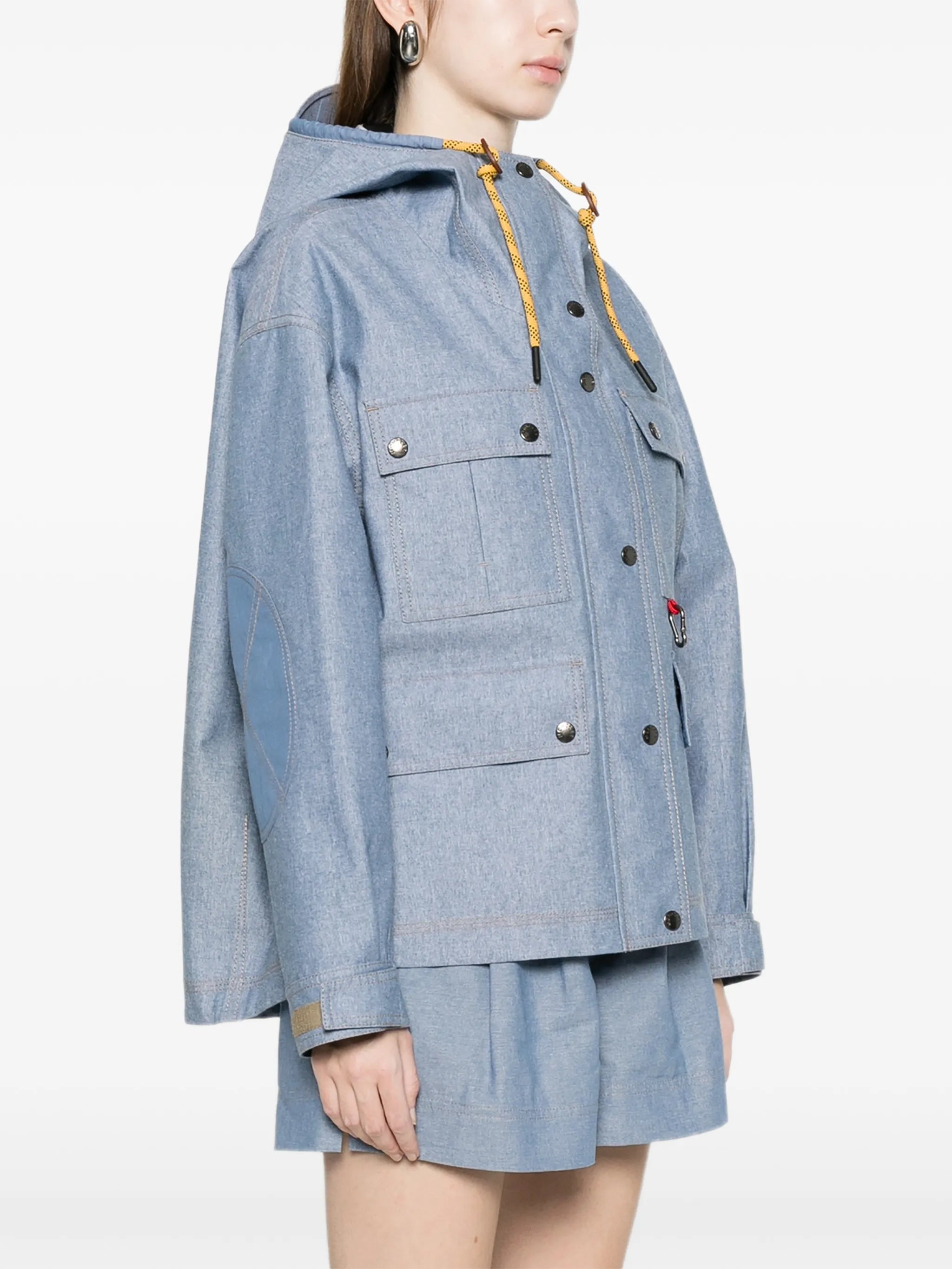 Bezier hooded pocket jacket