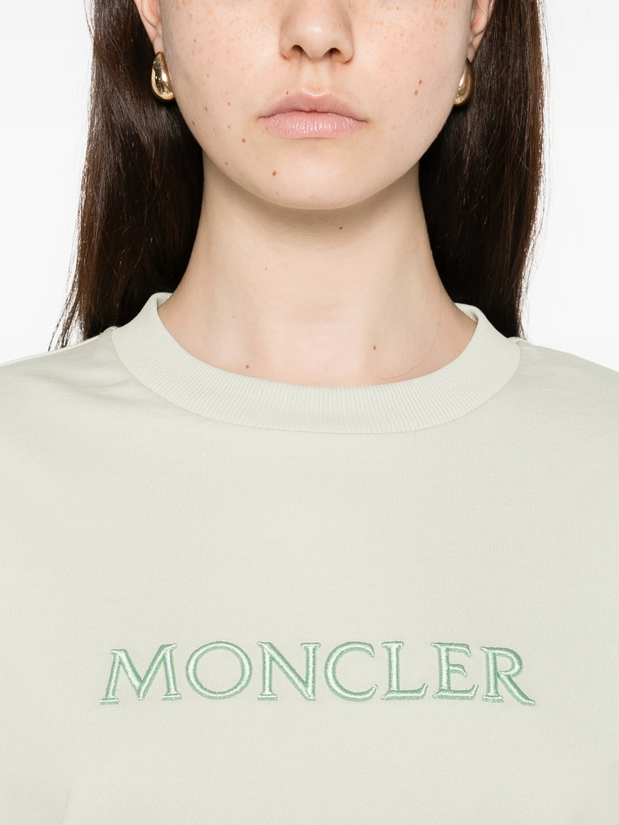 embroidered logo cotton sweatshirt