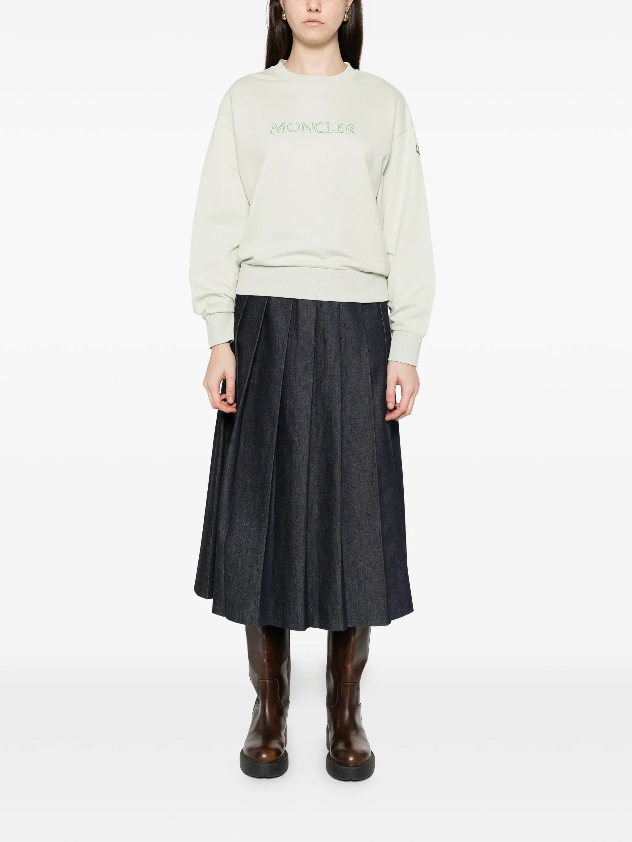 embroidered logo cotton sweatshirt