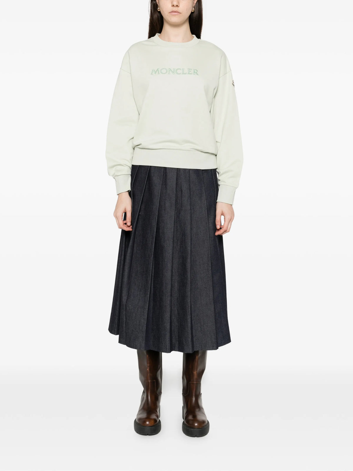 embroidered logo cotton sweatshirt