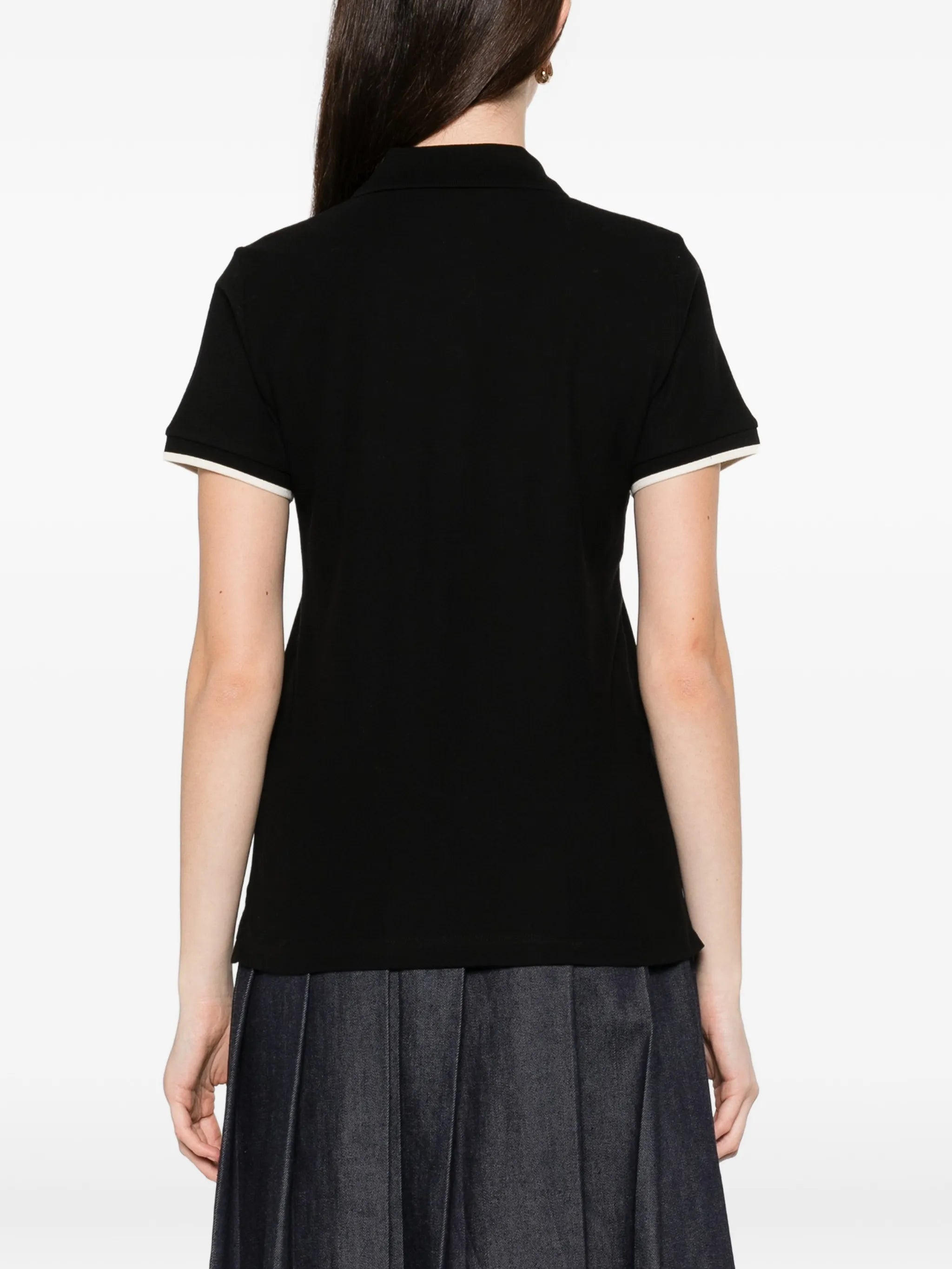 logo-patch polo shirt
