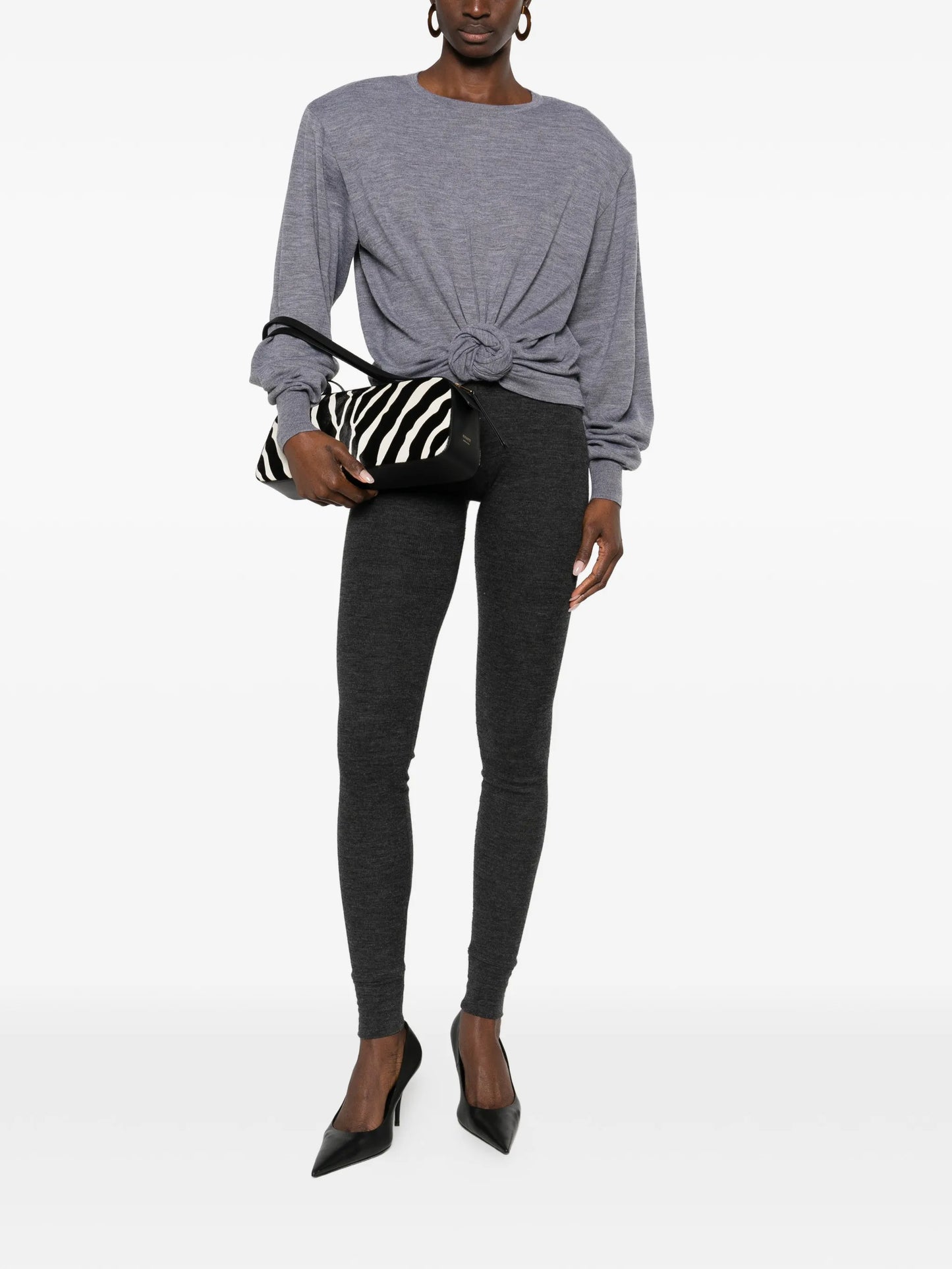 knotted long-sleeve top