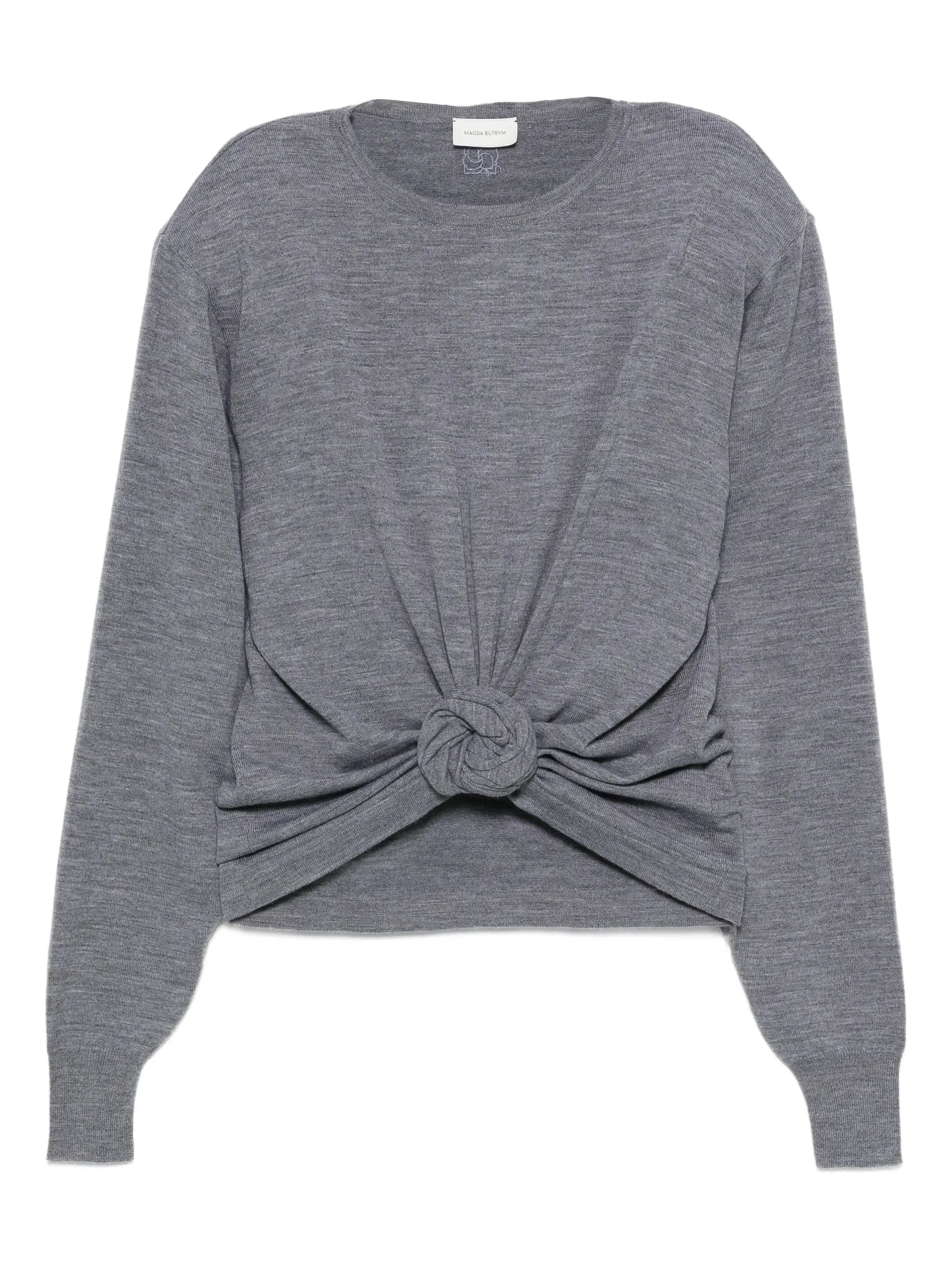 knotted long-sleeve top