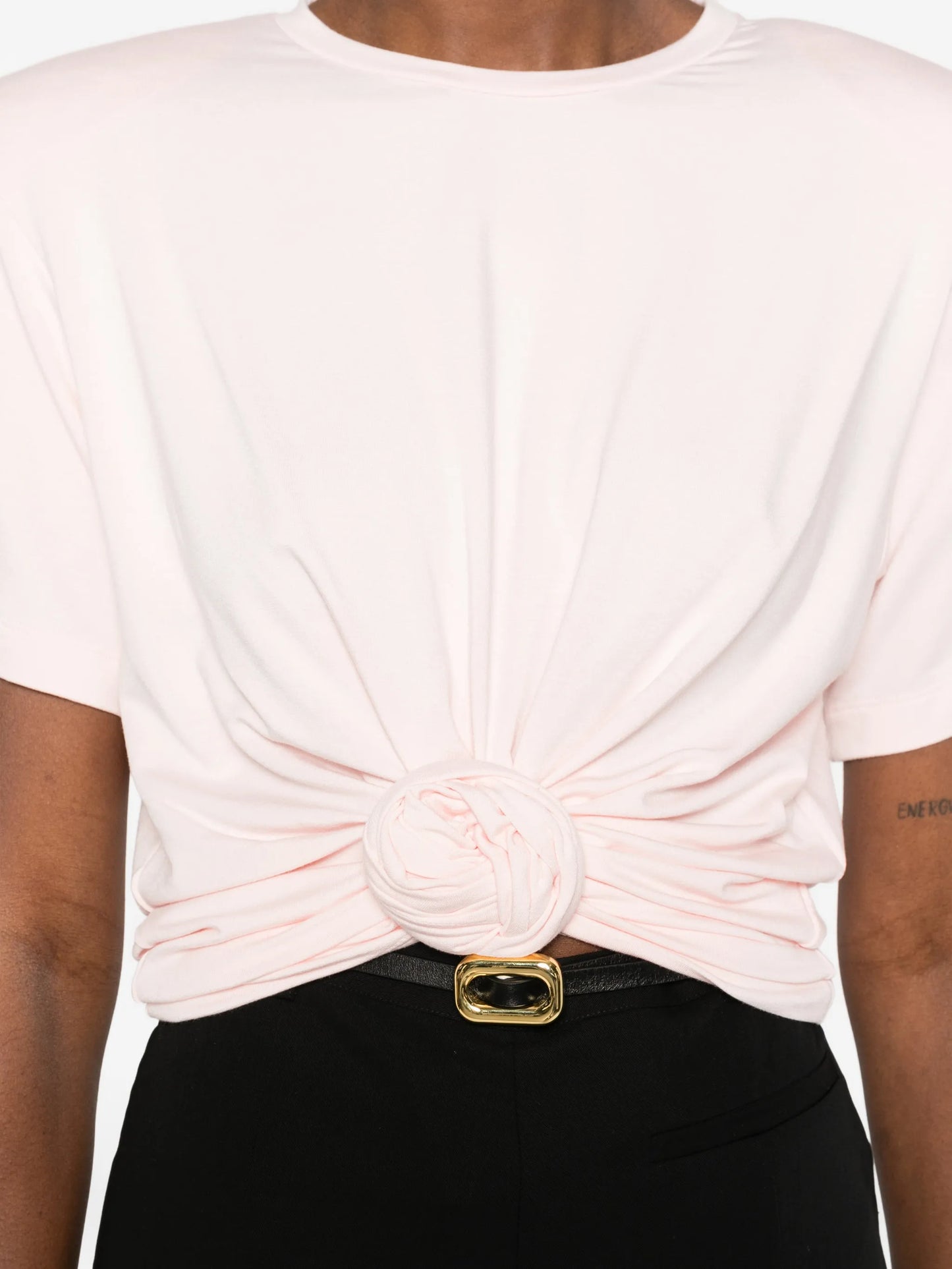 padded-shoulders T-shirt