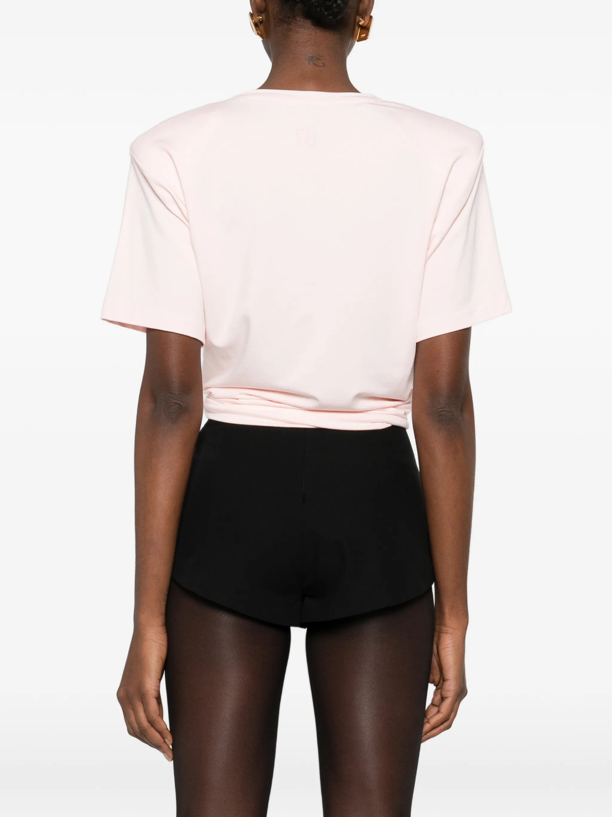 padded-shoulders T-shirt