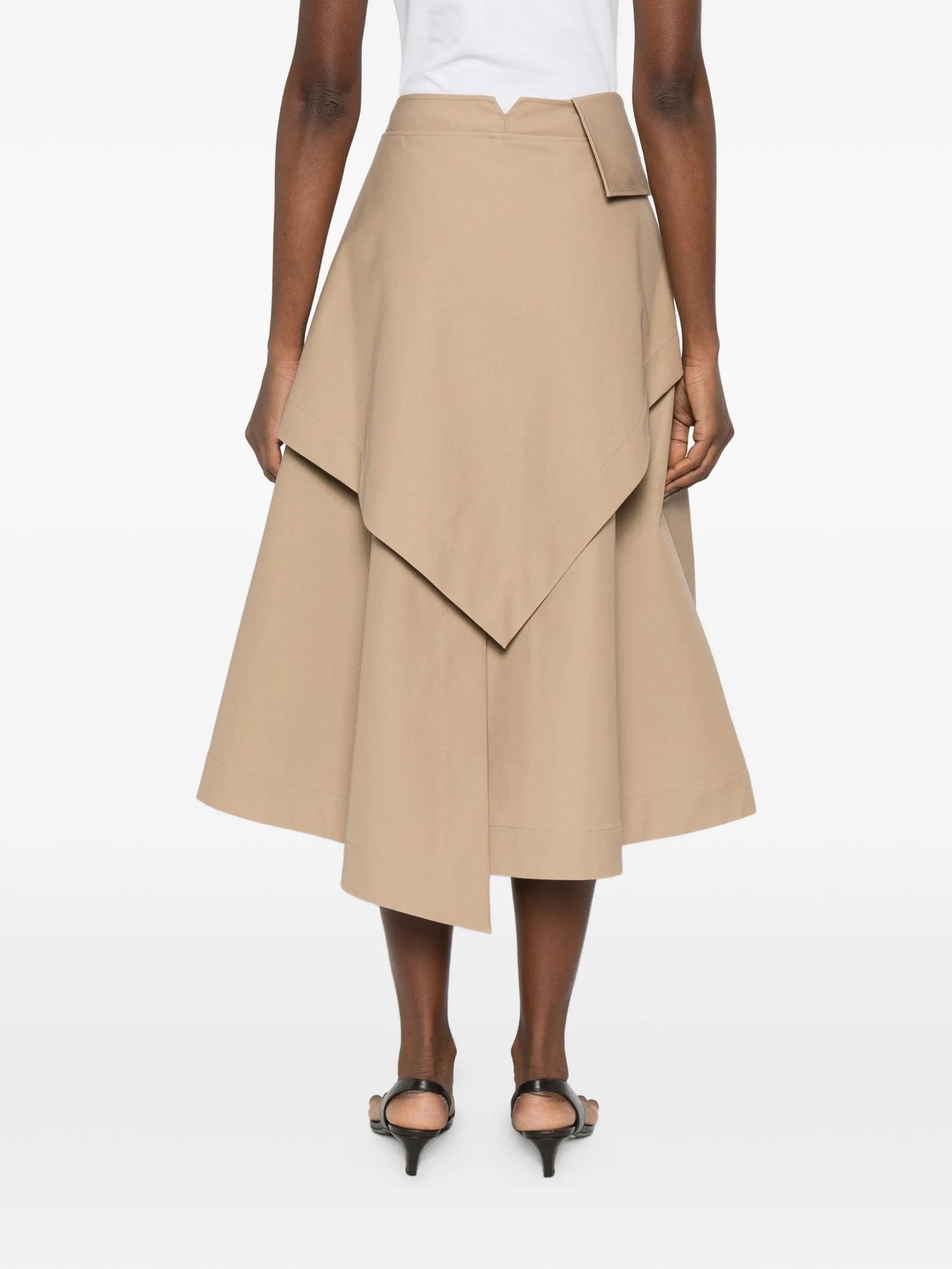 deconstructed double-breasted midi skirt