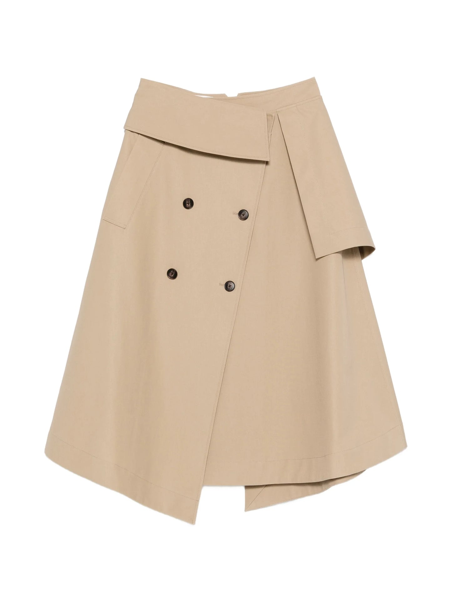 deconstructed double-breasted midi skirt