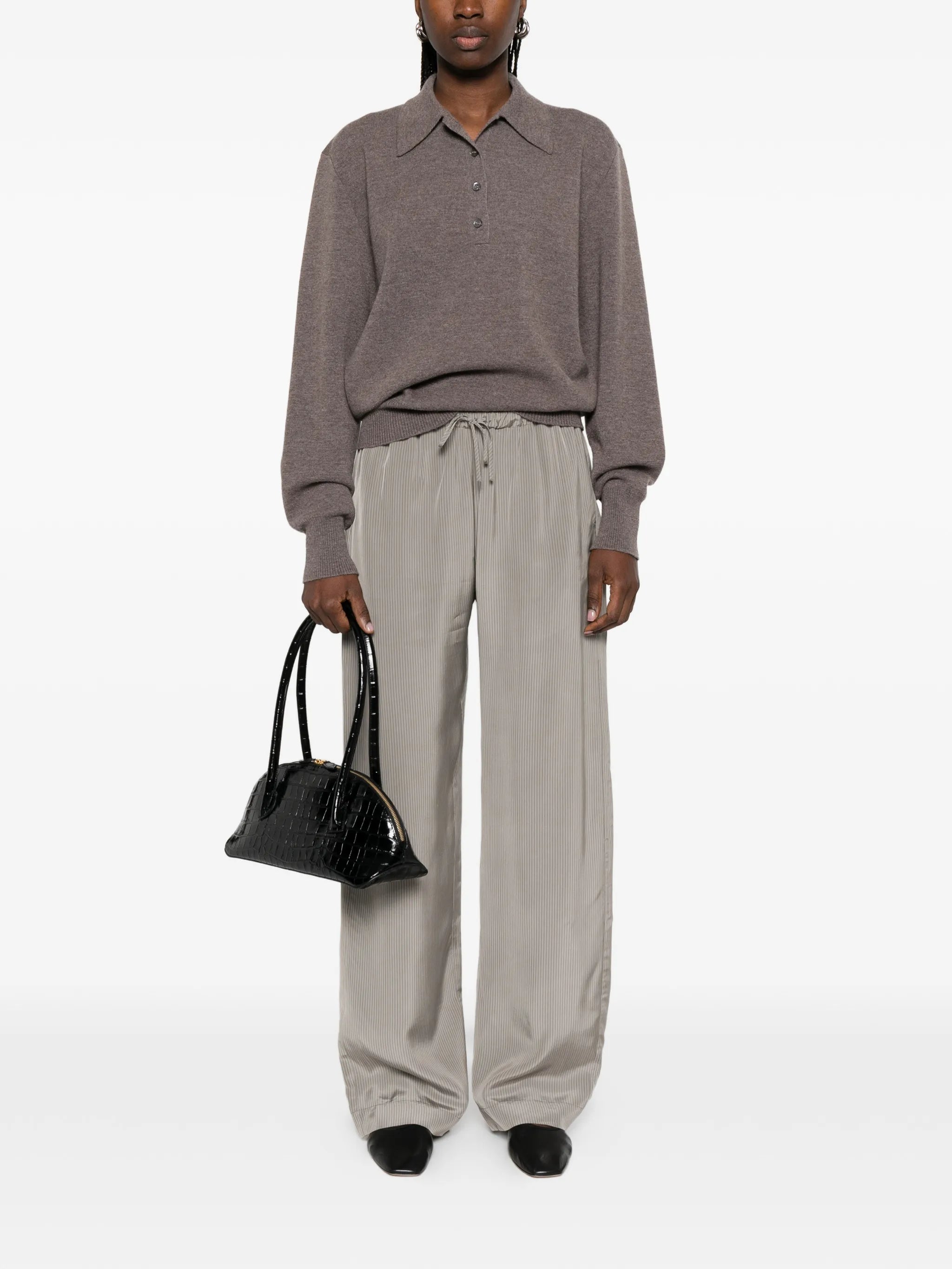striped-pattern palazzo pants