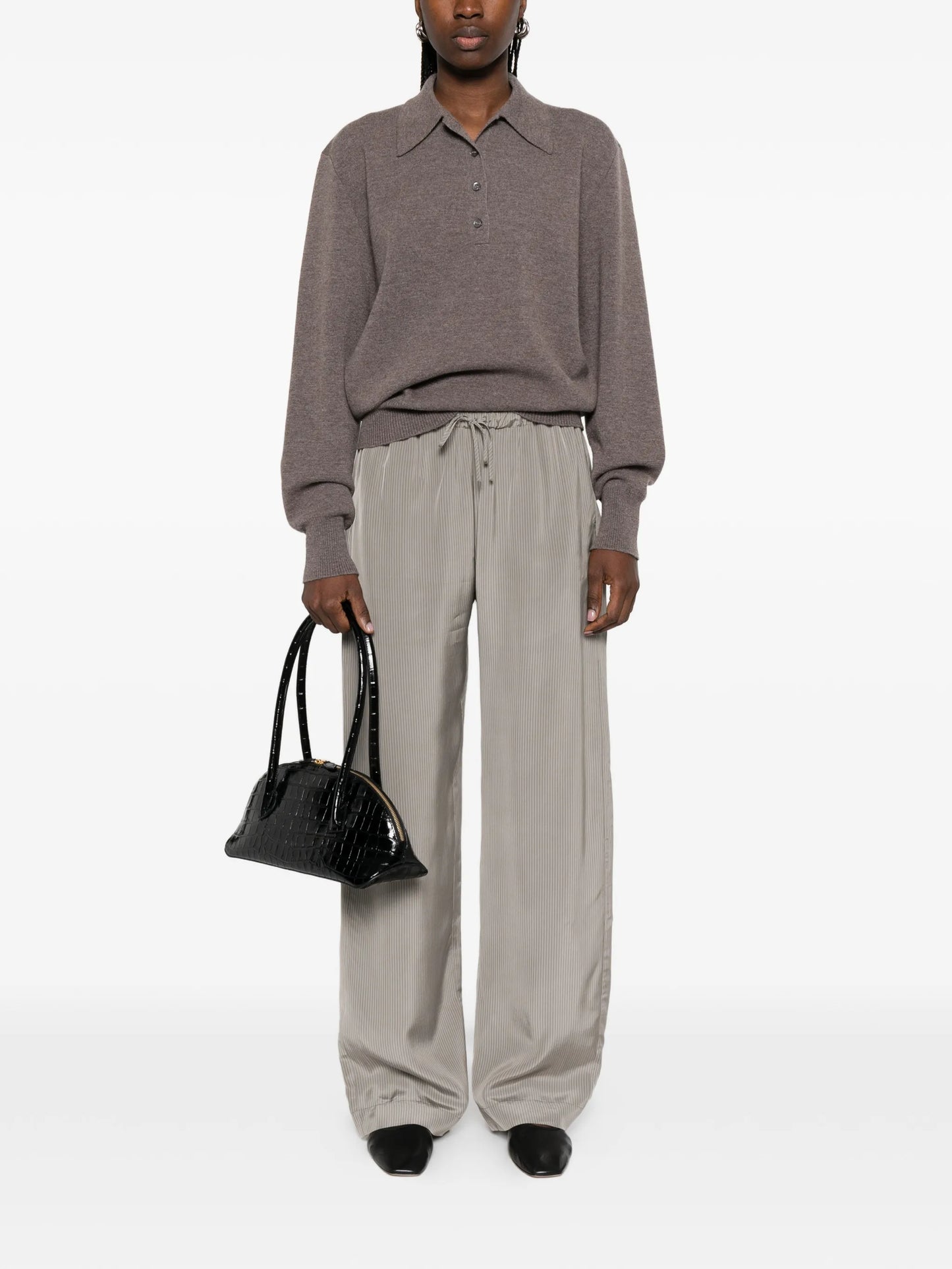 striped-pattern palazzo pants