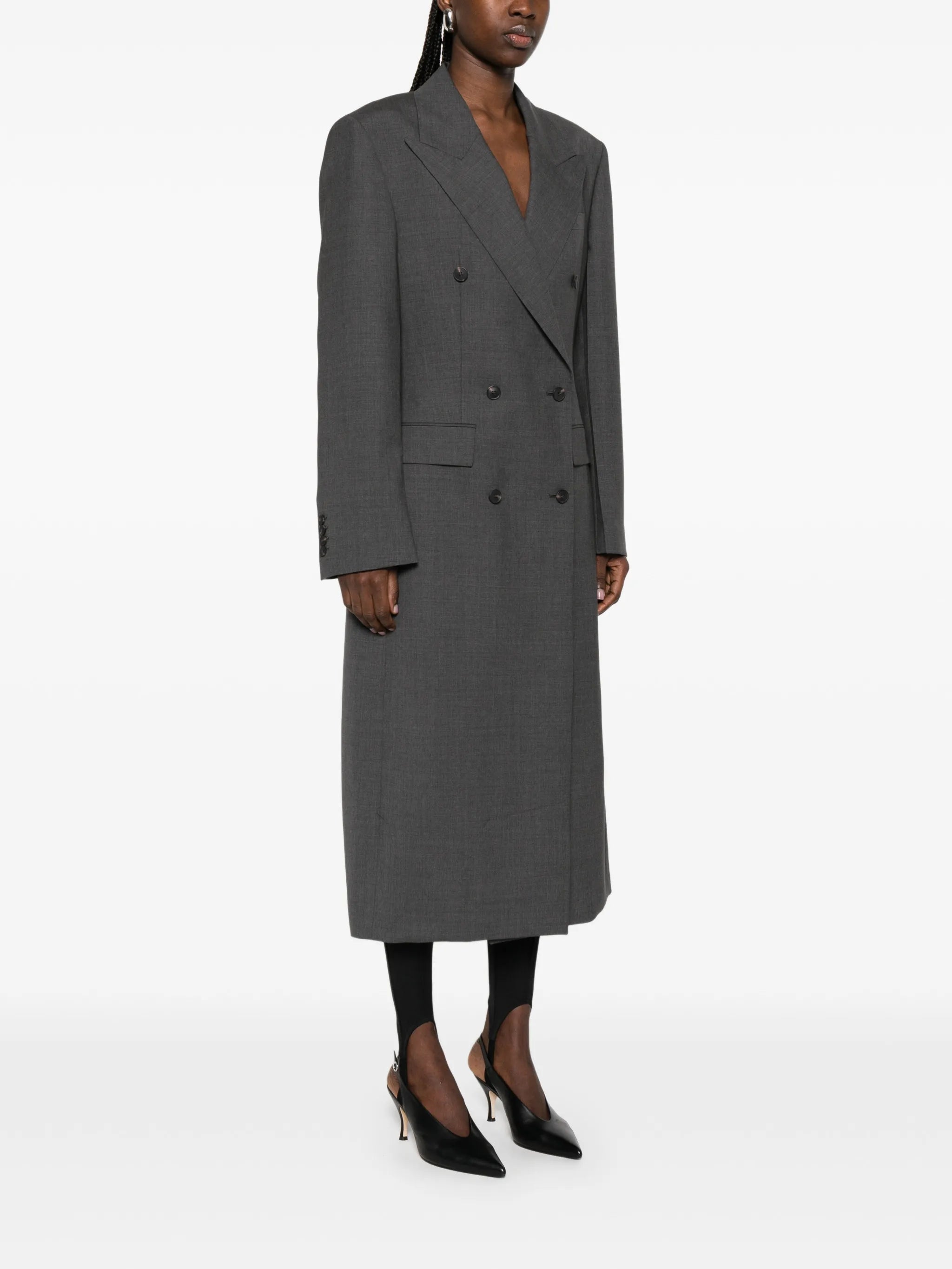 double-breasted blazer coat