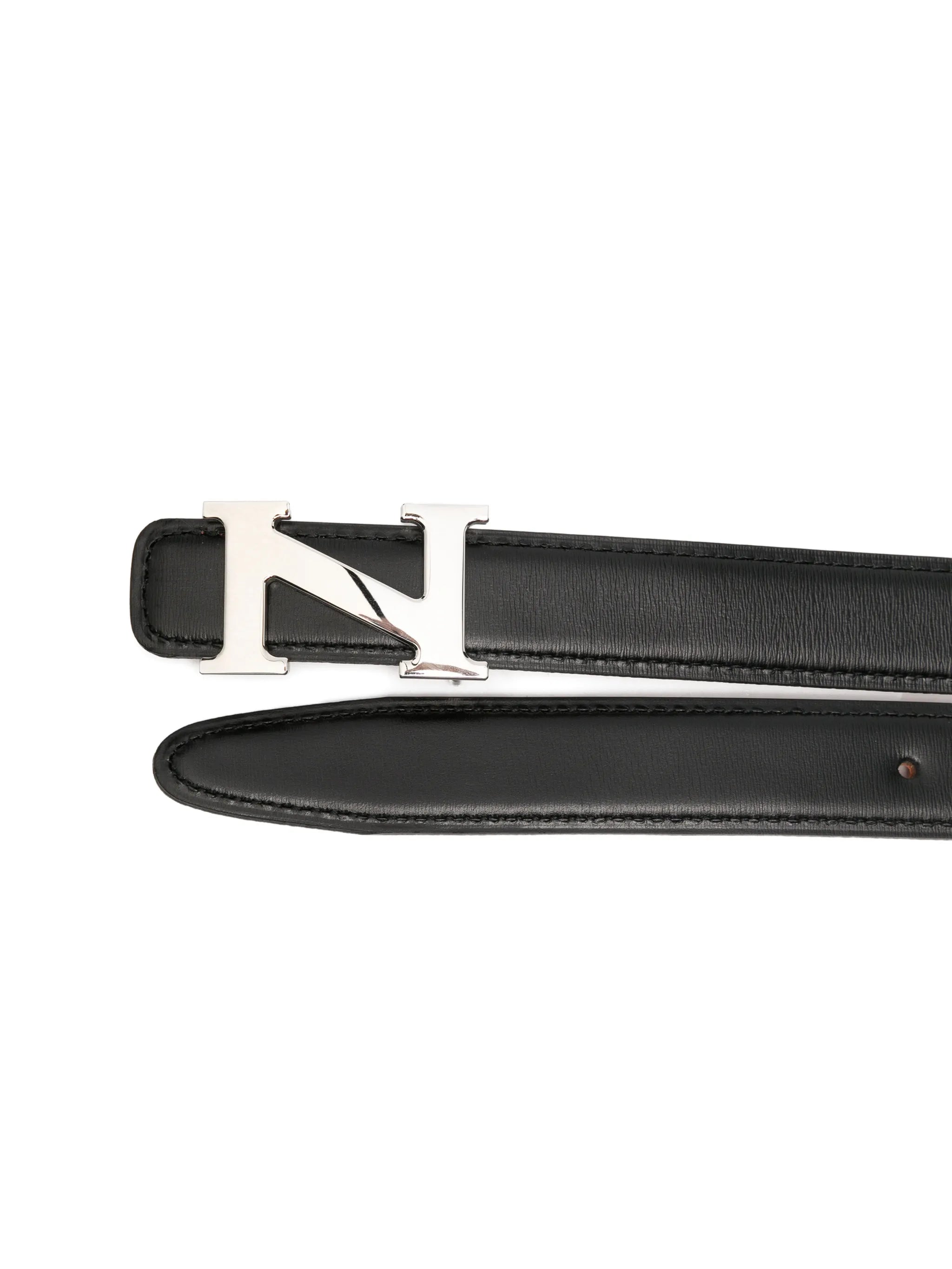 logo-detail leather belt