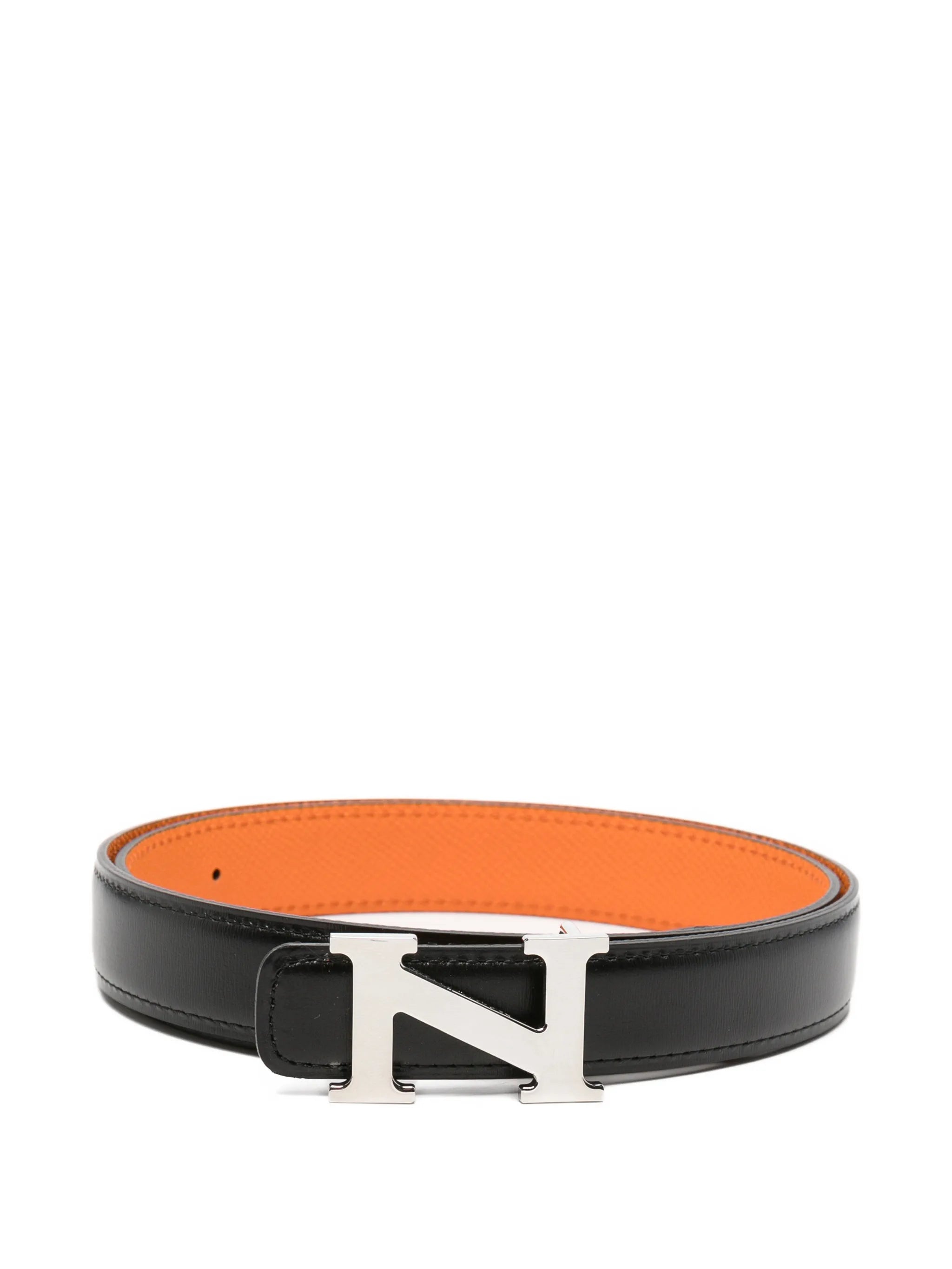 logo-detail leather belt