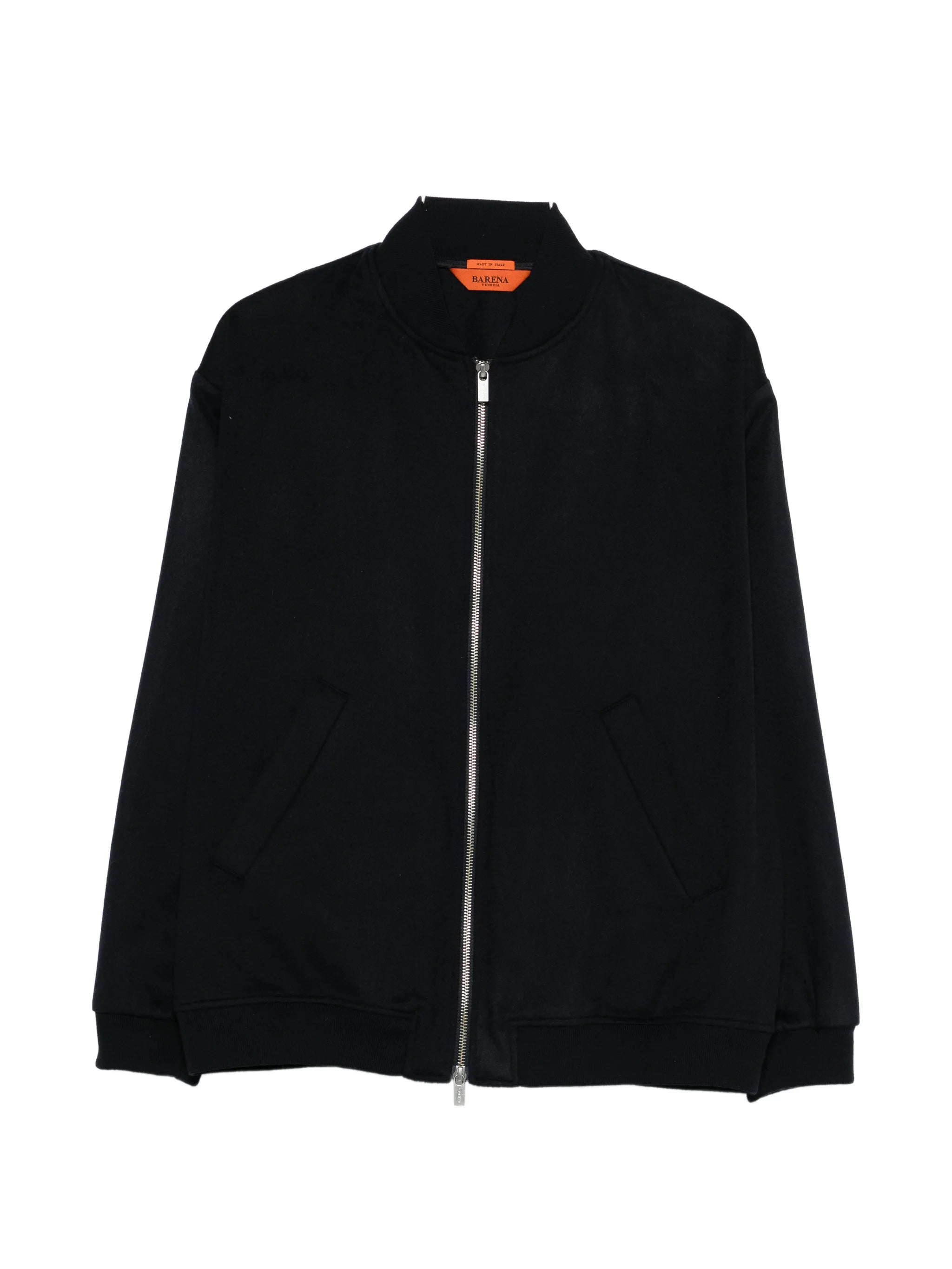 zip-up cashmere bomber jacket