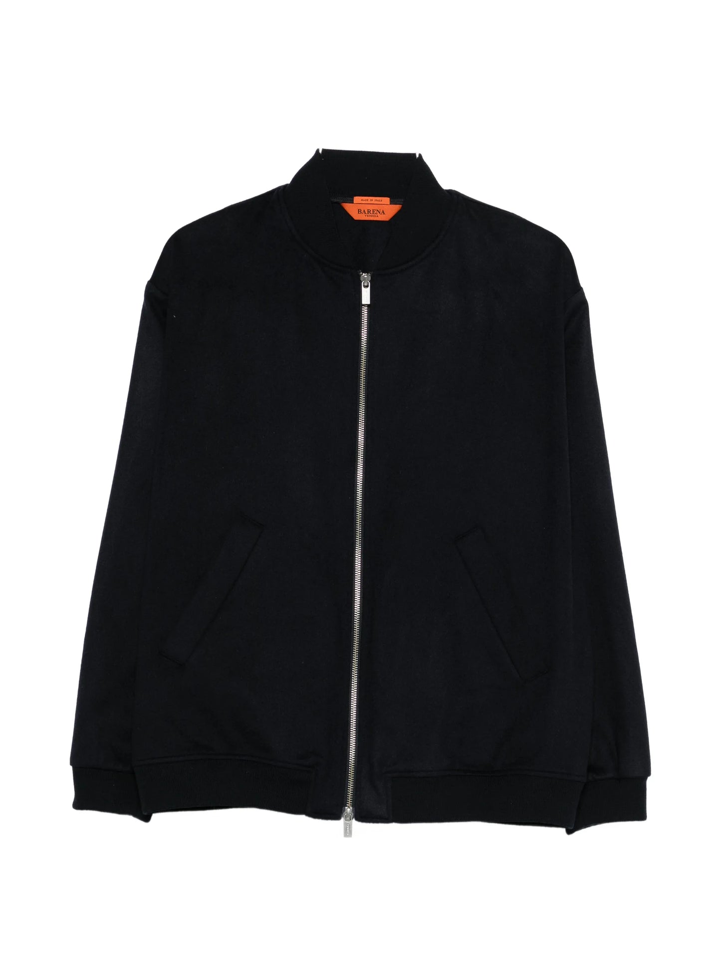 zip-up cashmere bomber jacket