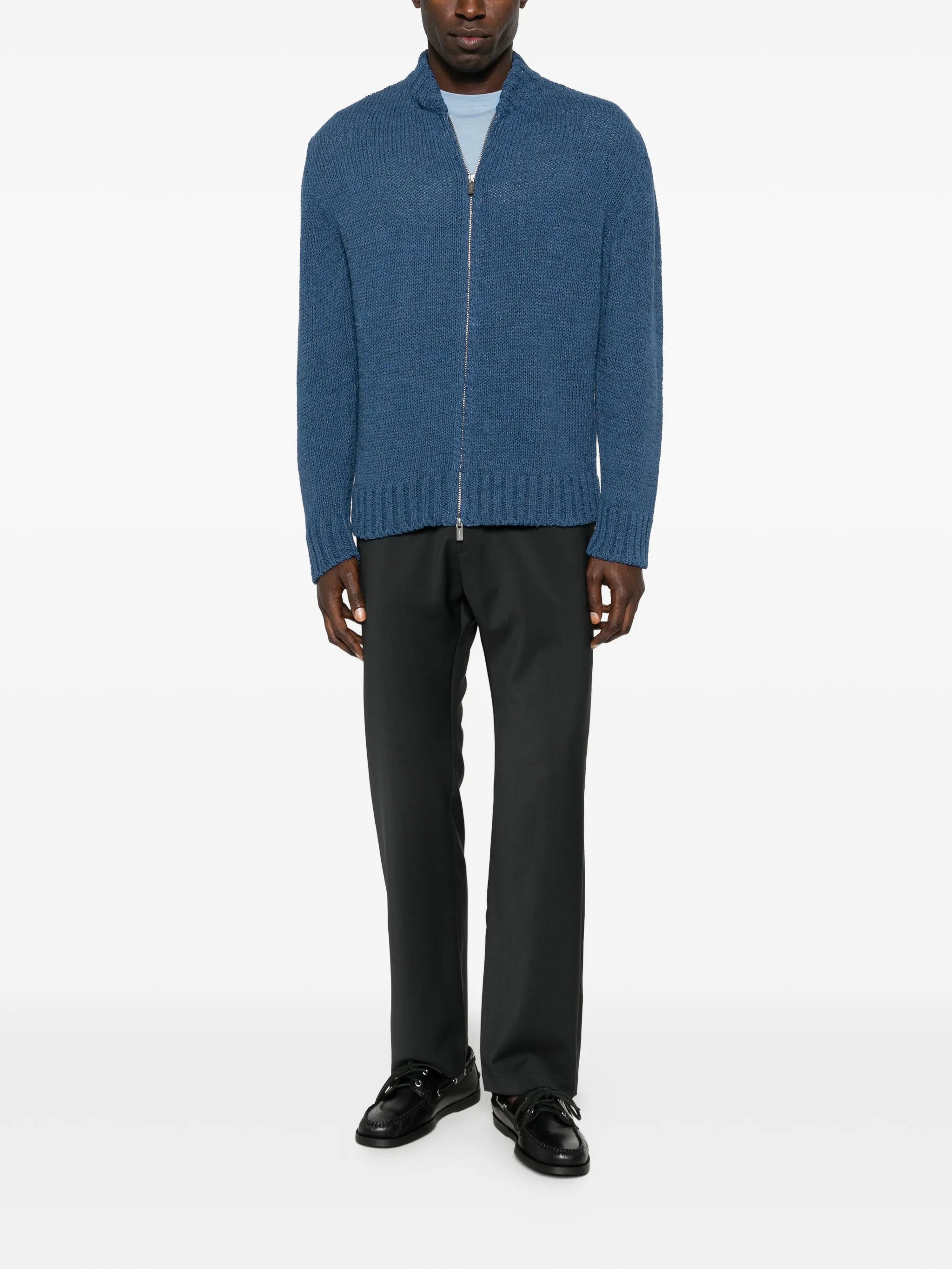 zip-fastening cardigan