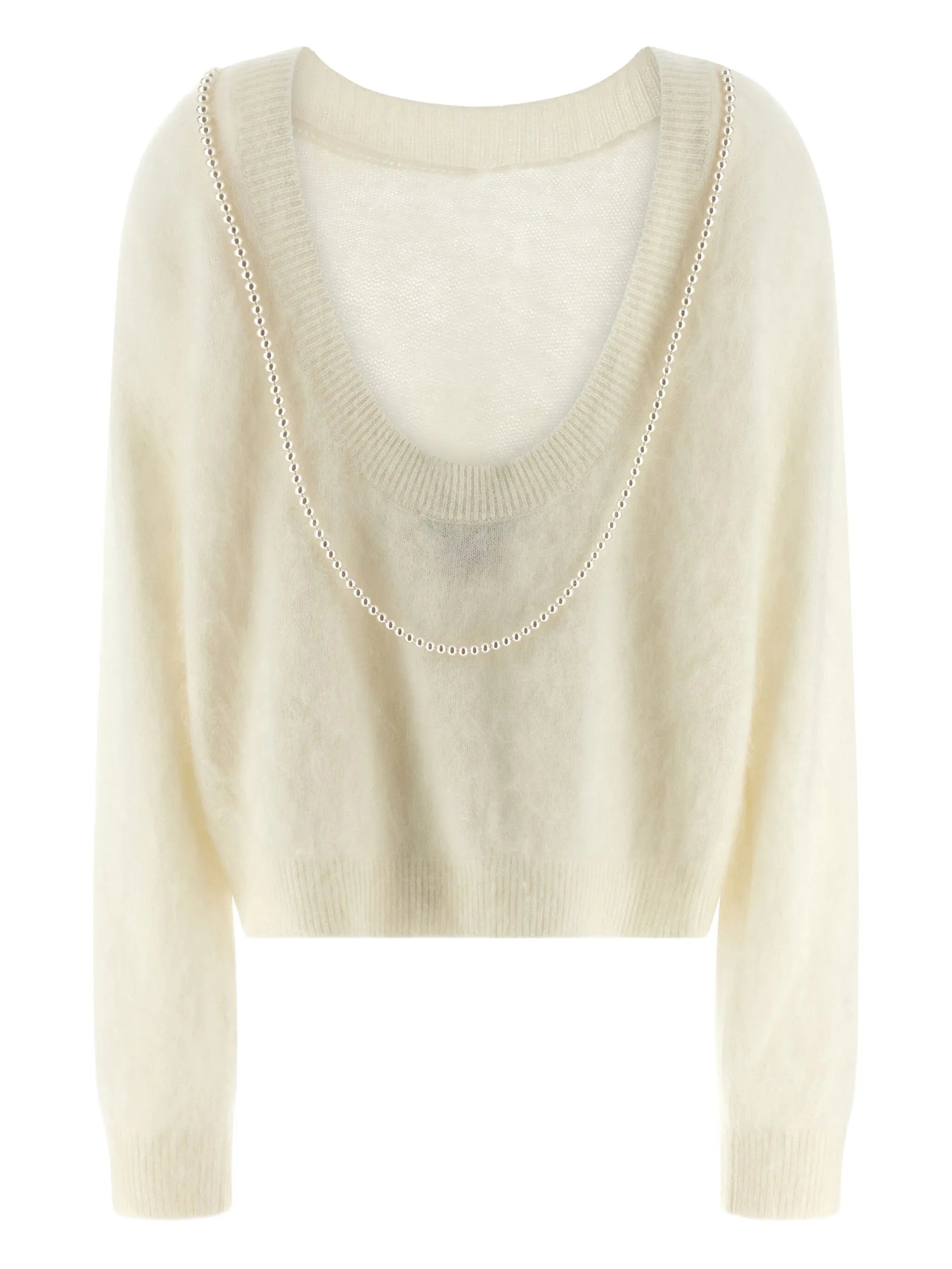 Solène embellished-neckline sweater