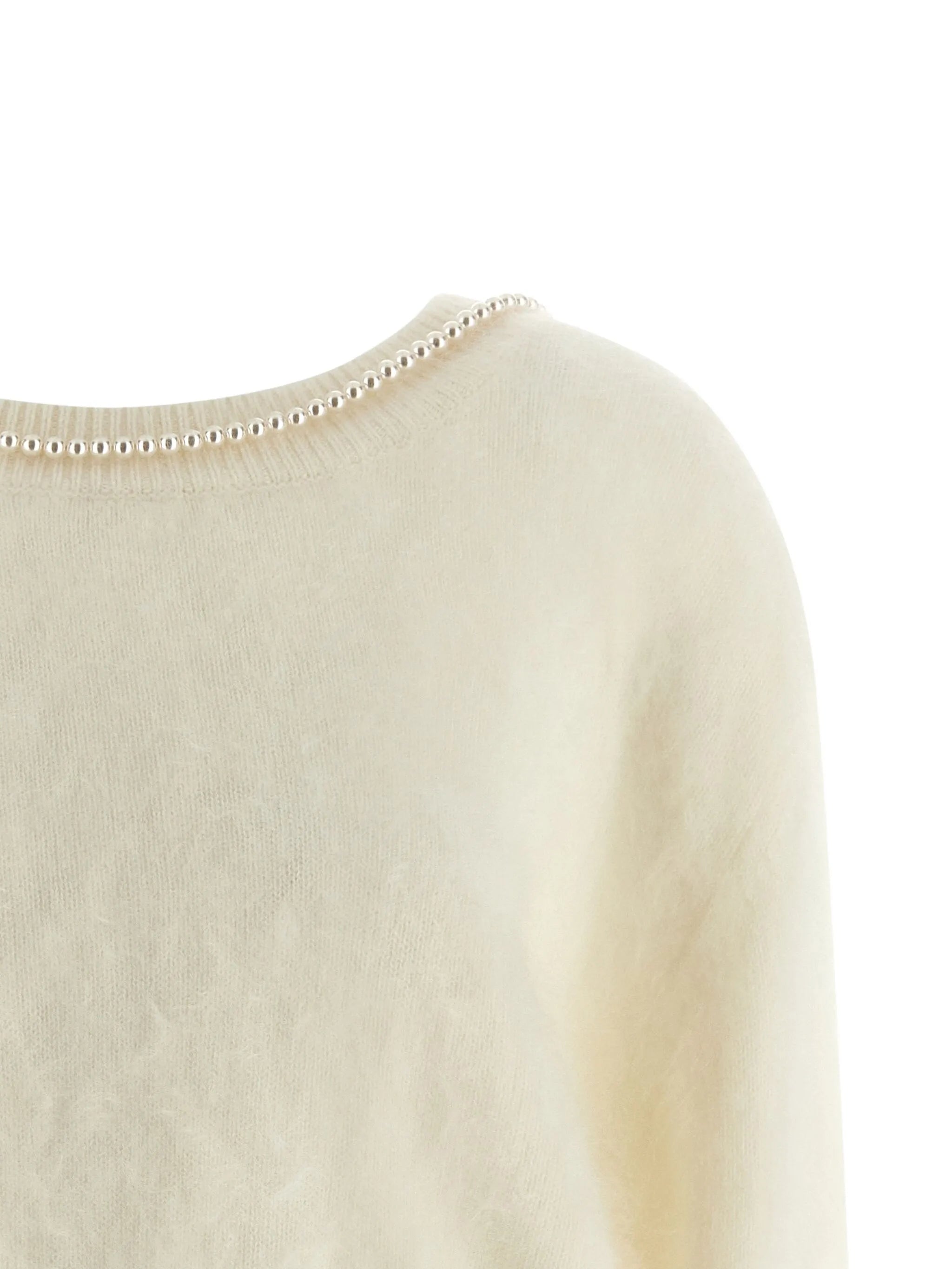 Solène embellished-neckline sweater