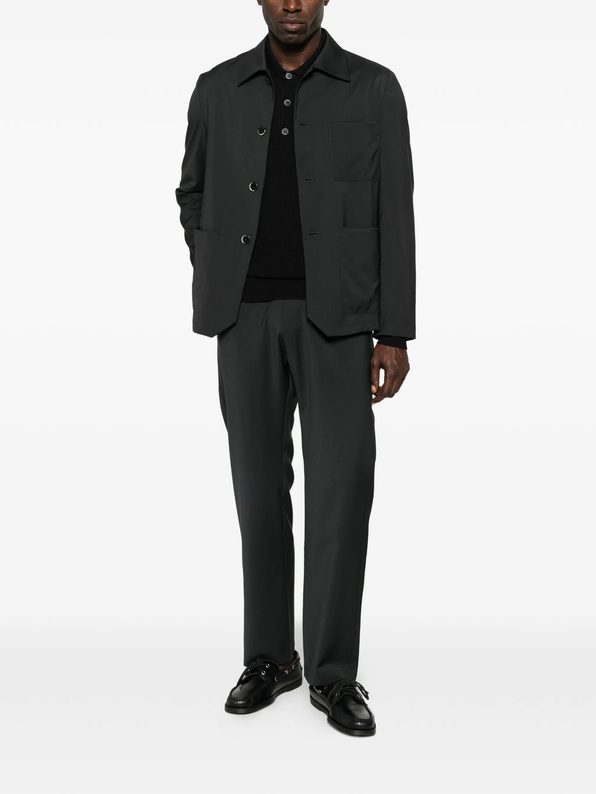 elasticated-waistband trousers