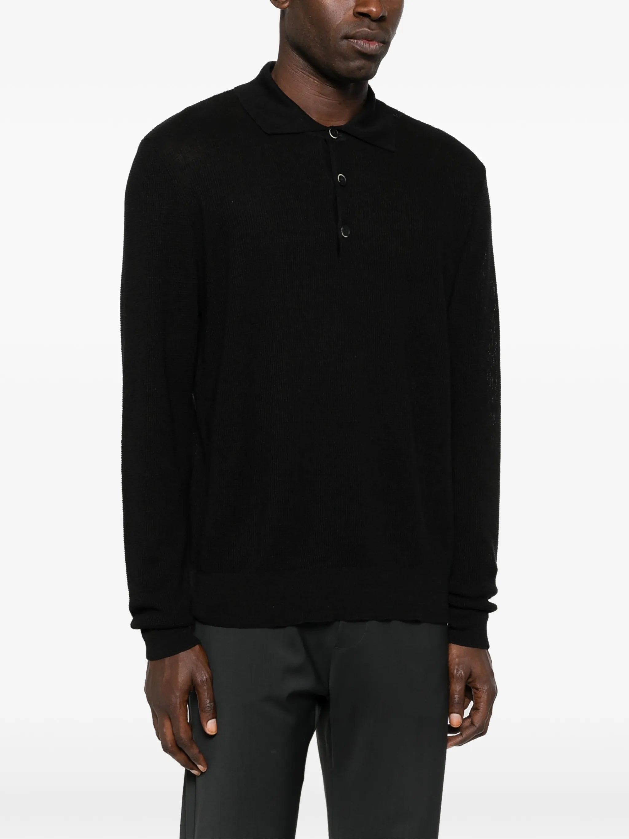 long-sleeve polo shirt