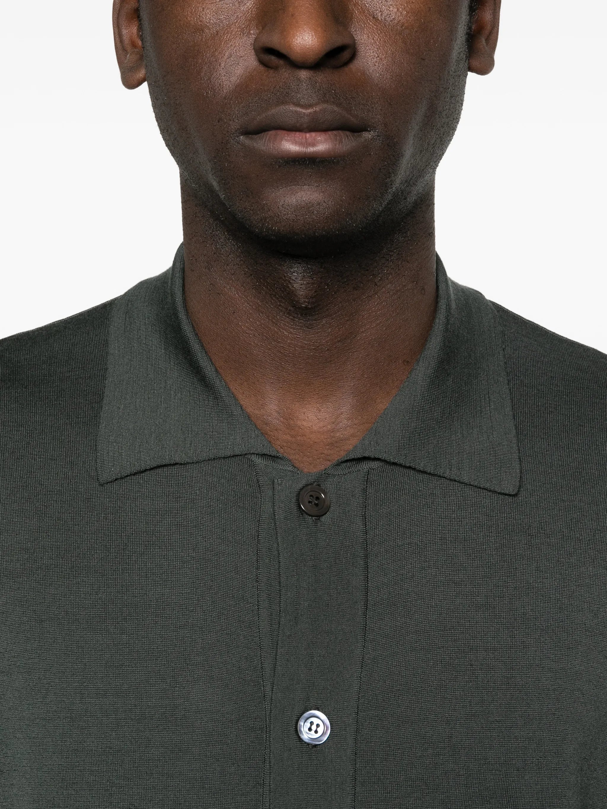 Doni button-down fine-knit shirt