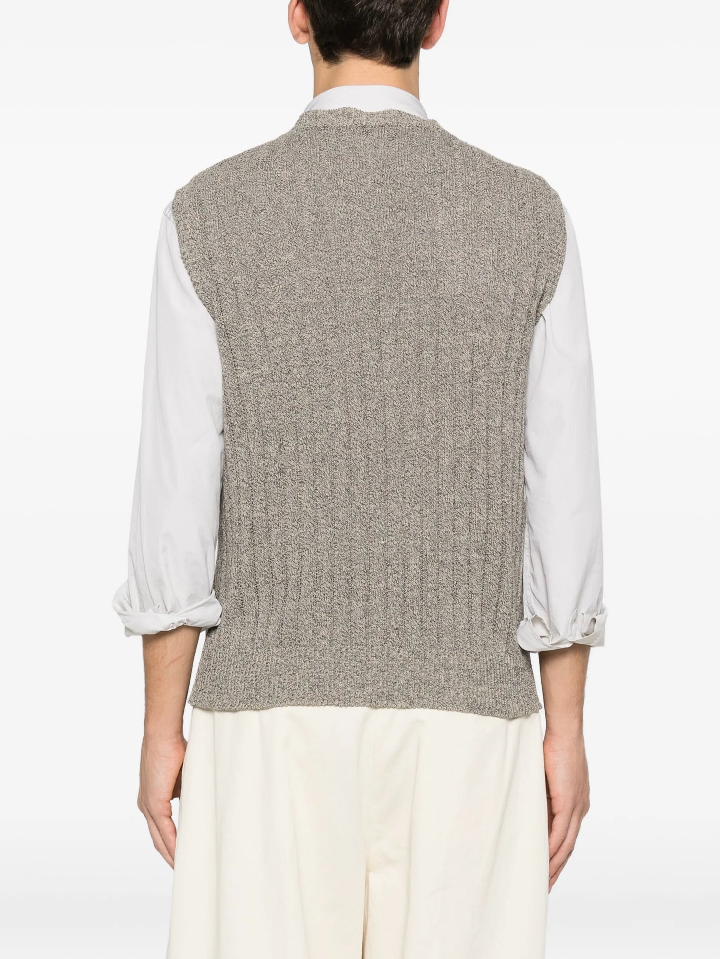 cable-knit vest