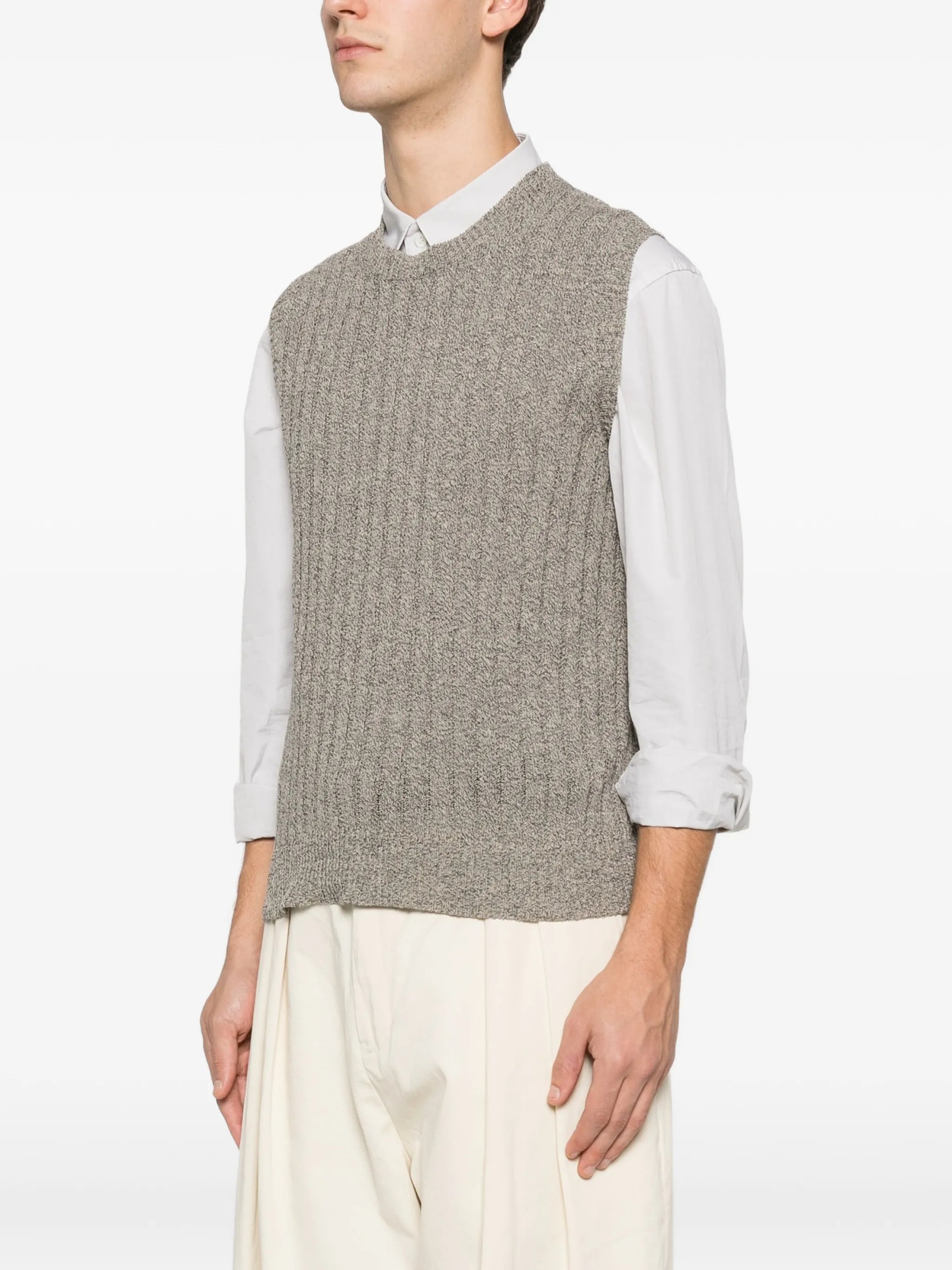 cable-knit vest