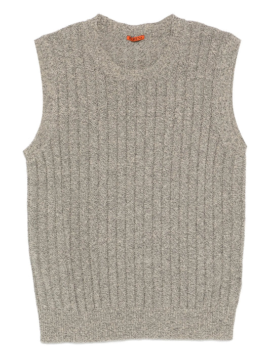 cable-knit vest