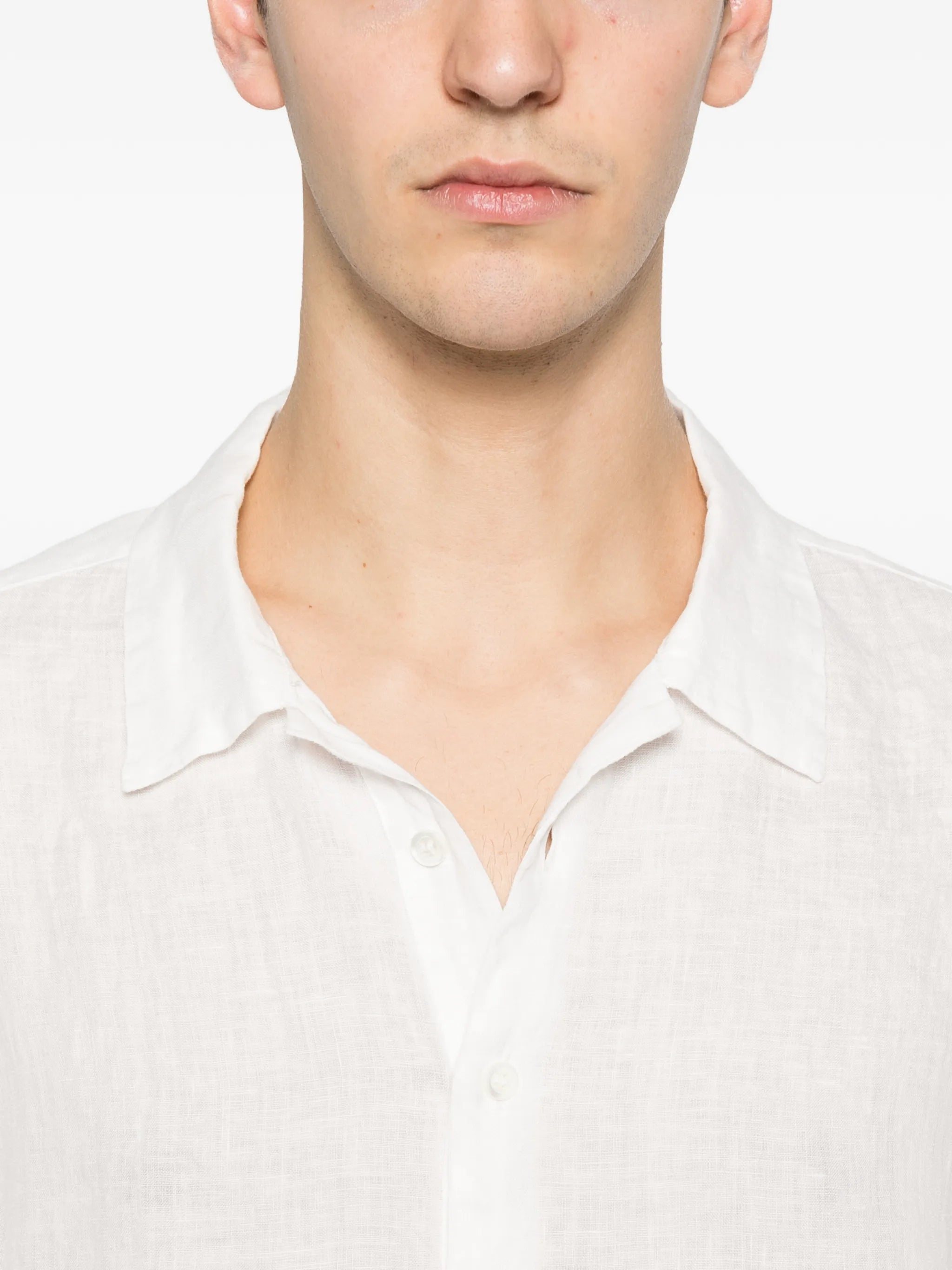Mola half-button linen shirt