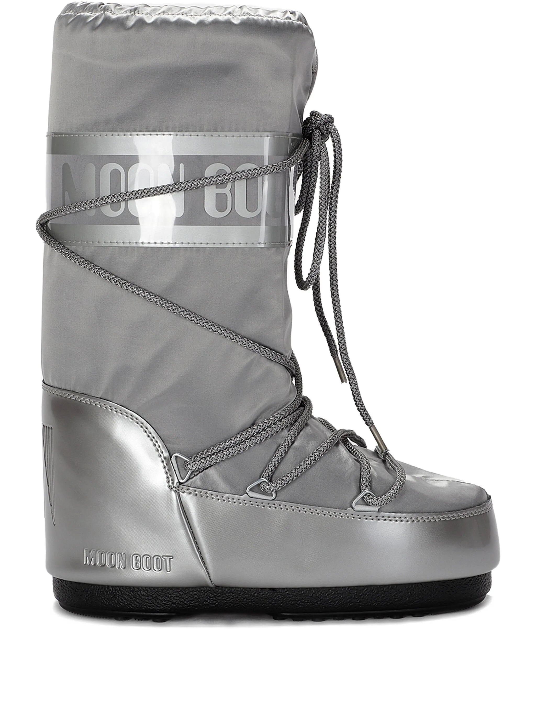 Icon Glance silver satin boots