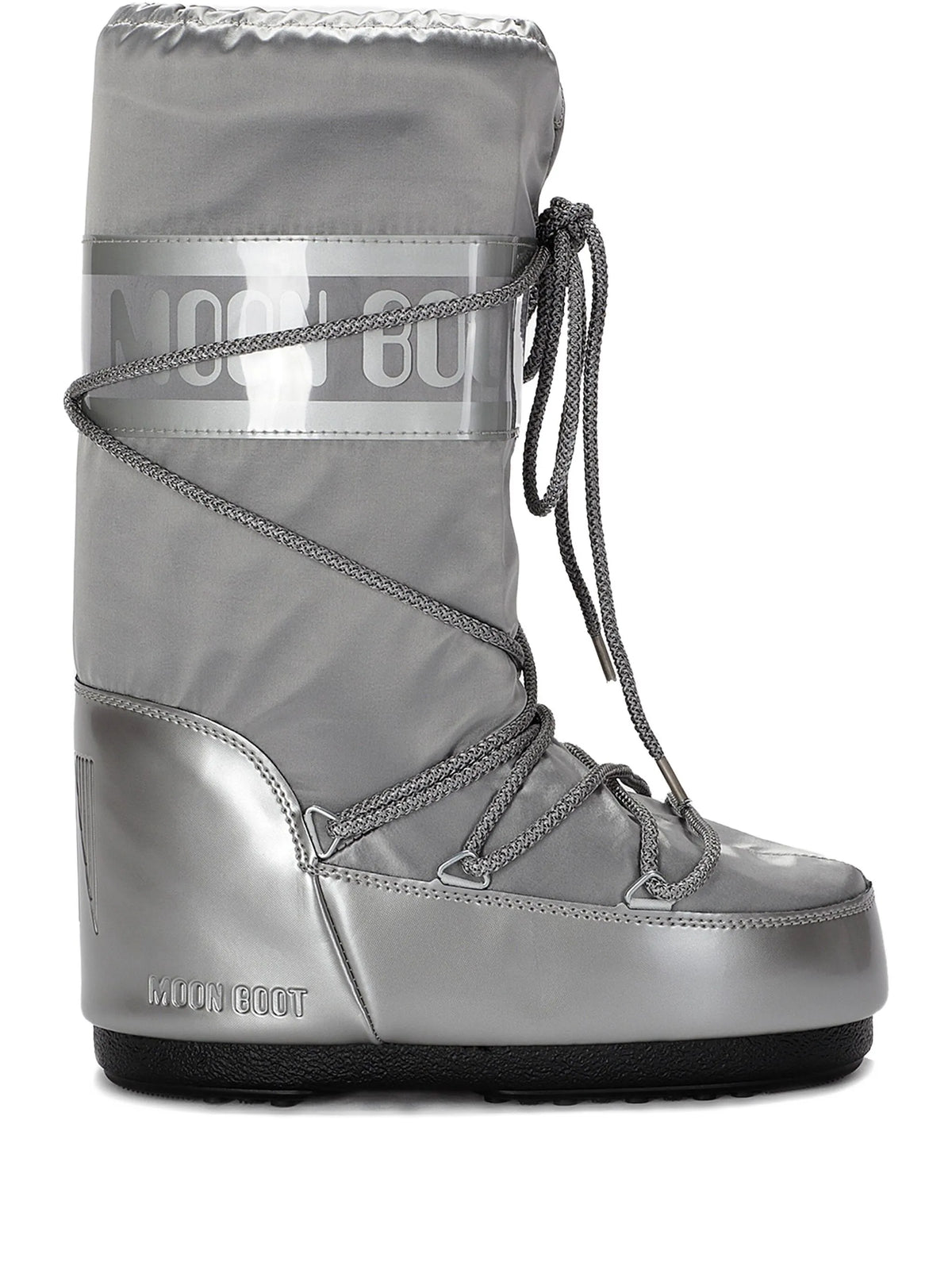 Icon Glance silver satin boots