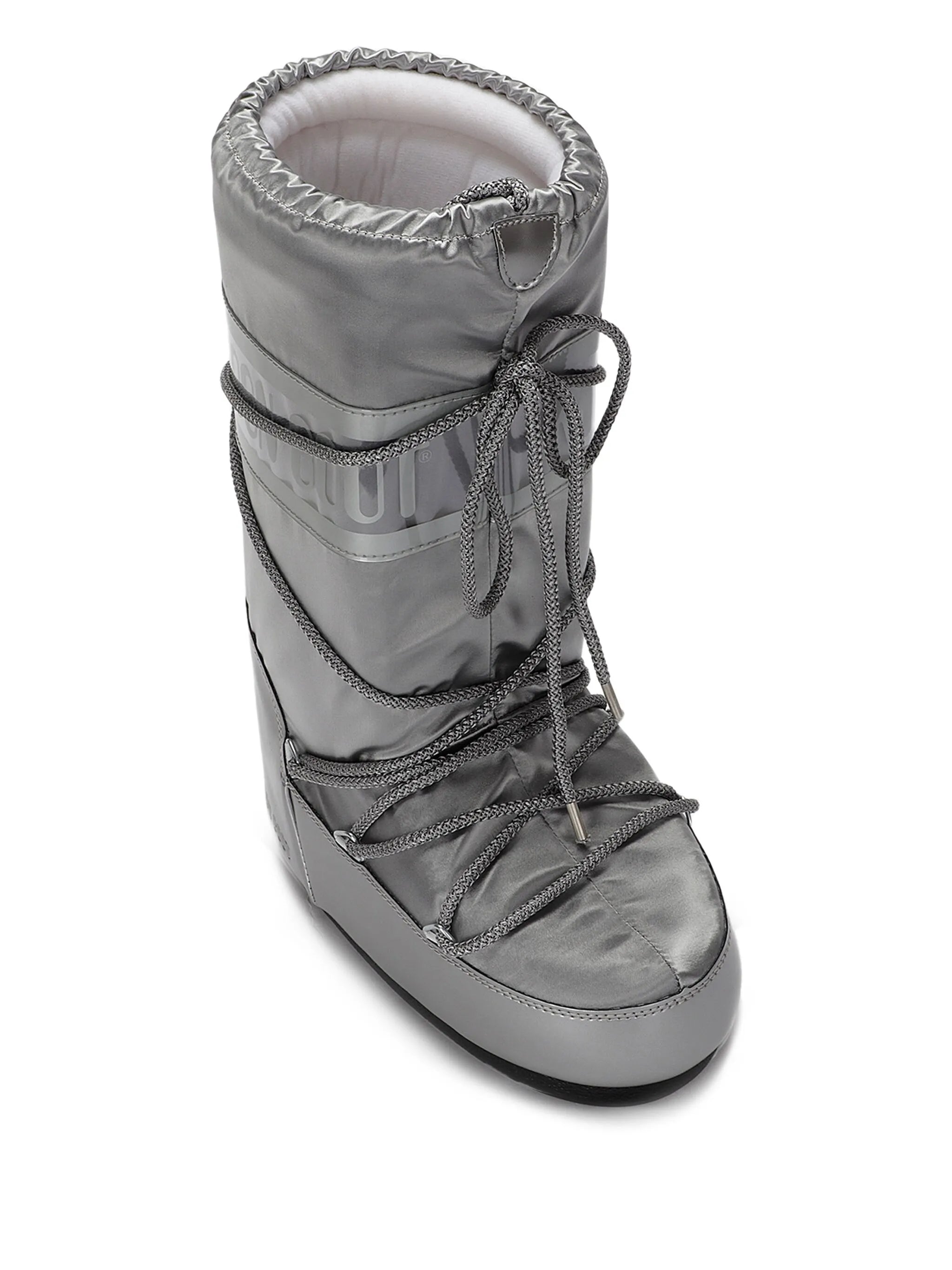 Icon Glance silver satin boots