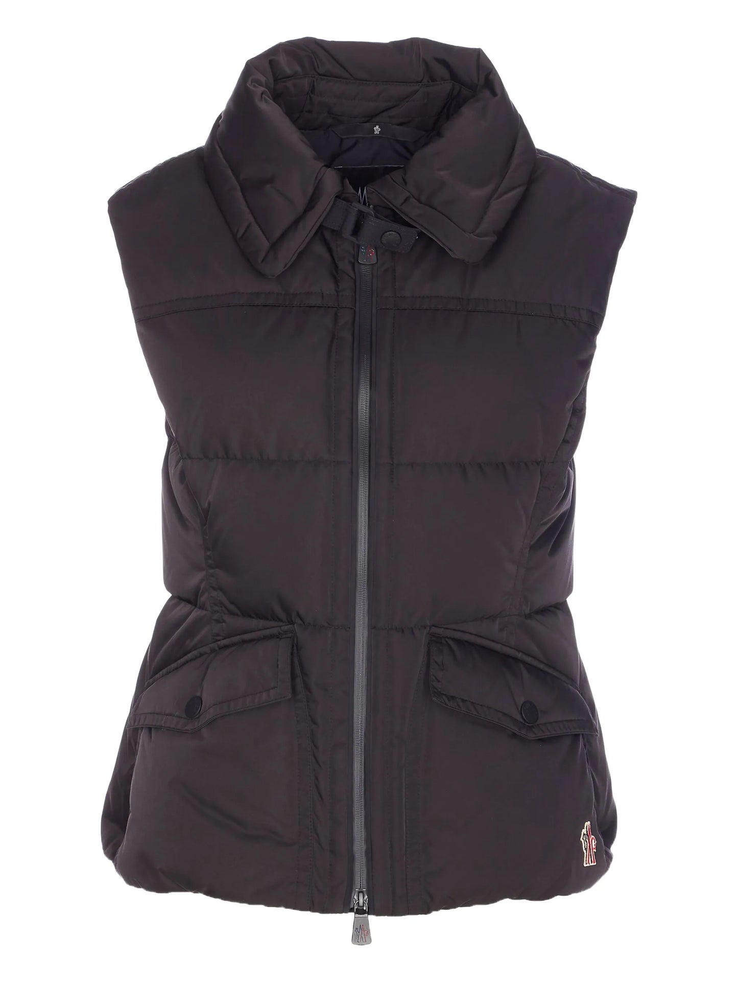 polo-collar padded gilet