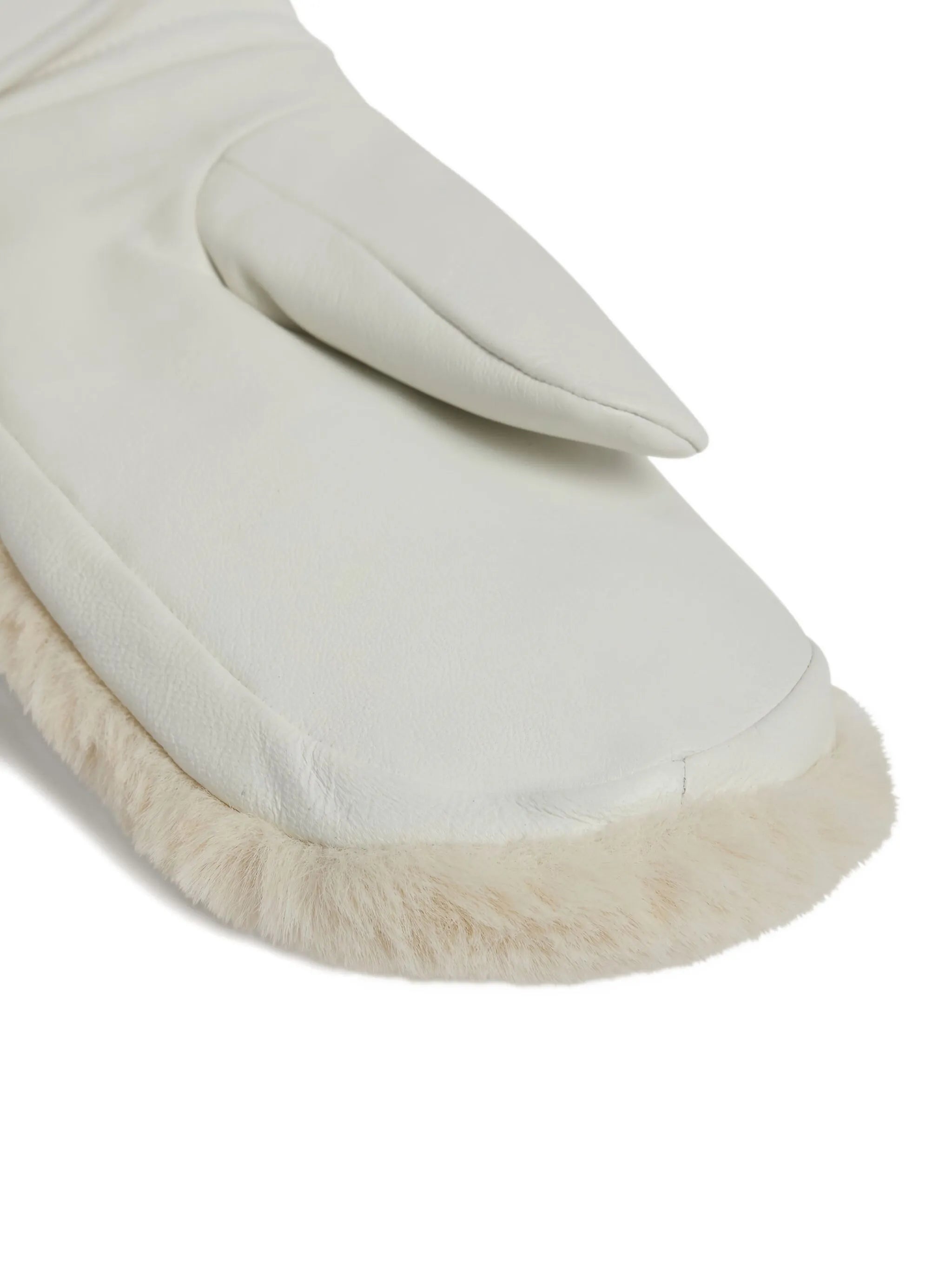 faux-fur ski gloves