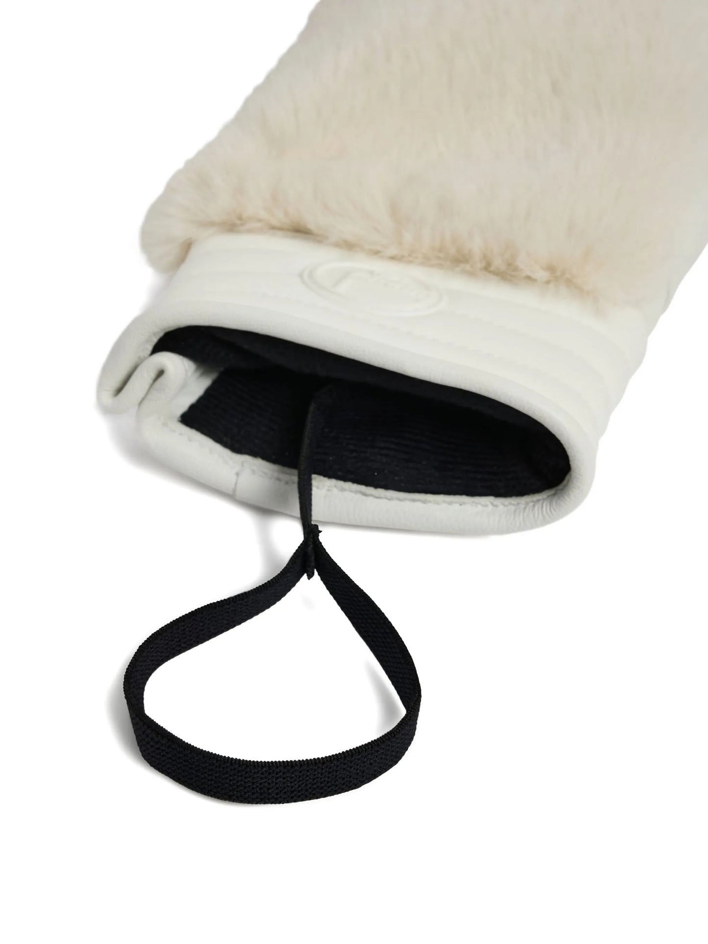 faux-fur ski gloves
